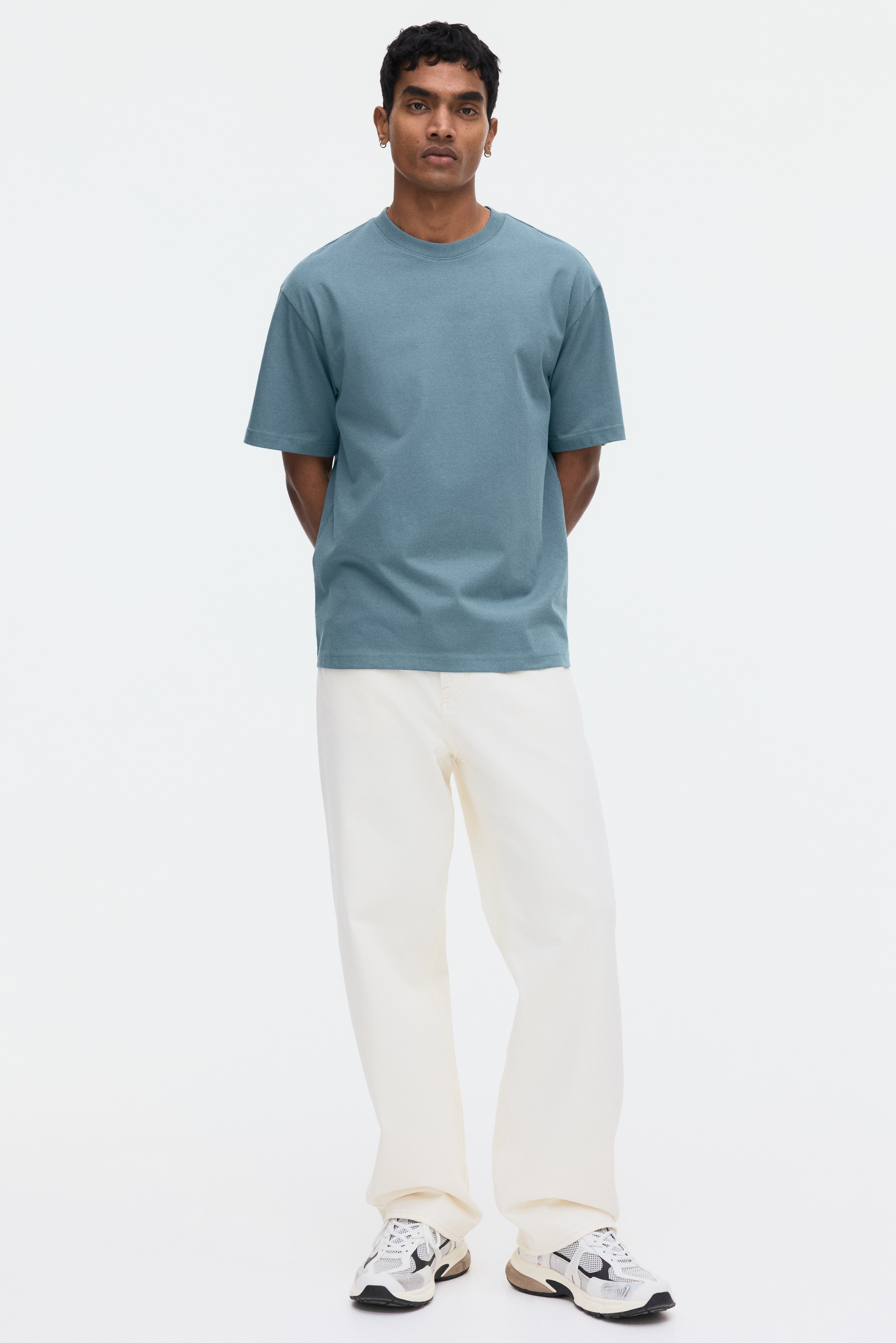 COOLMAX®  Relaxed Fit T-shirt - Teal/Black/White/Dark grey