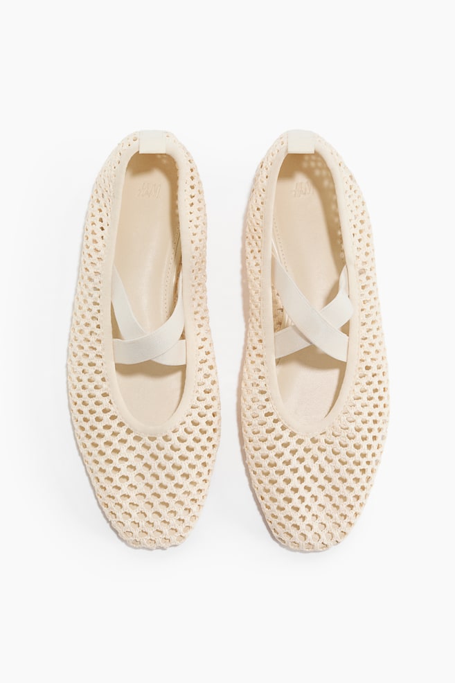 Braided Flats - Light beige/Black - 1