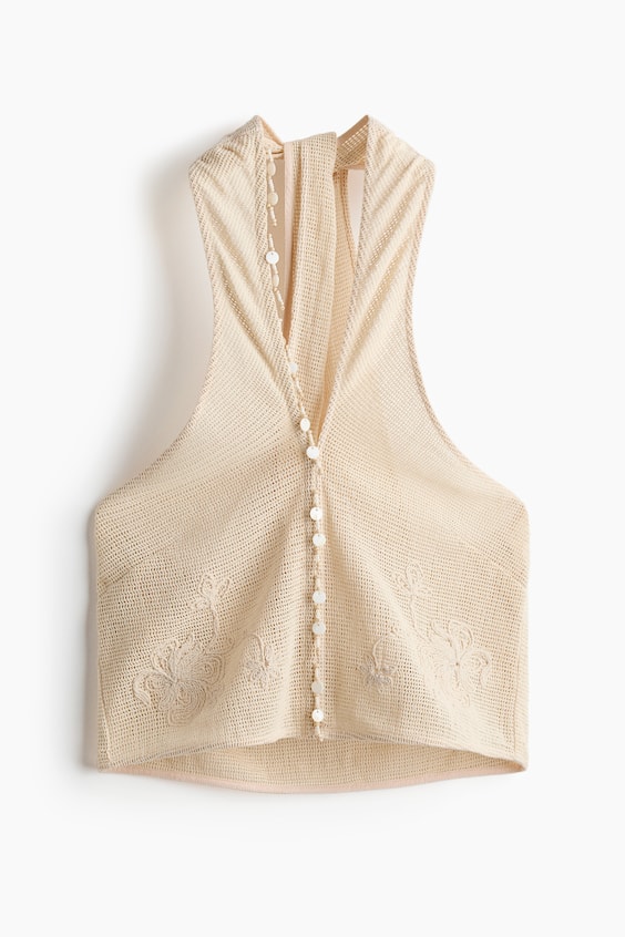 Верх бикини, вышивка, хлопок — H&M