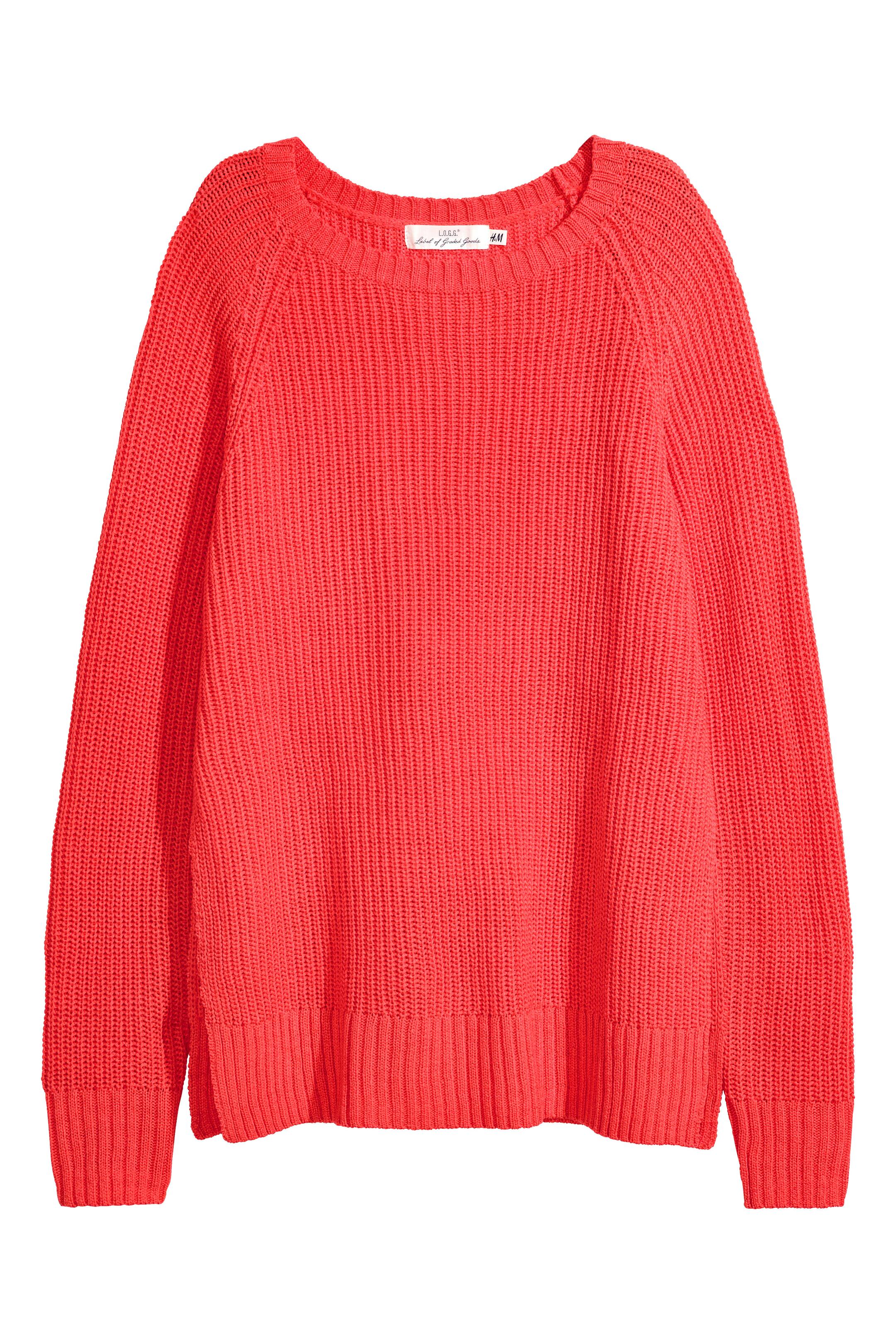 View larger image: Knitted jumper - Red - Ladies | H&M GB 1