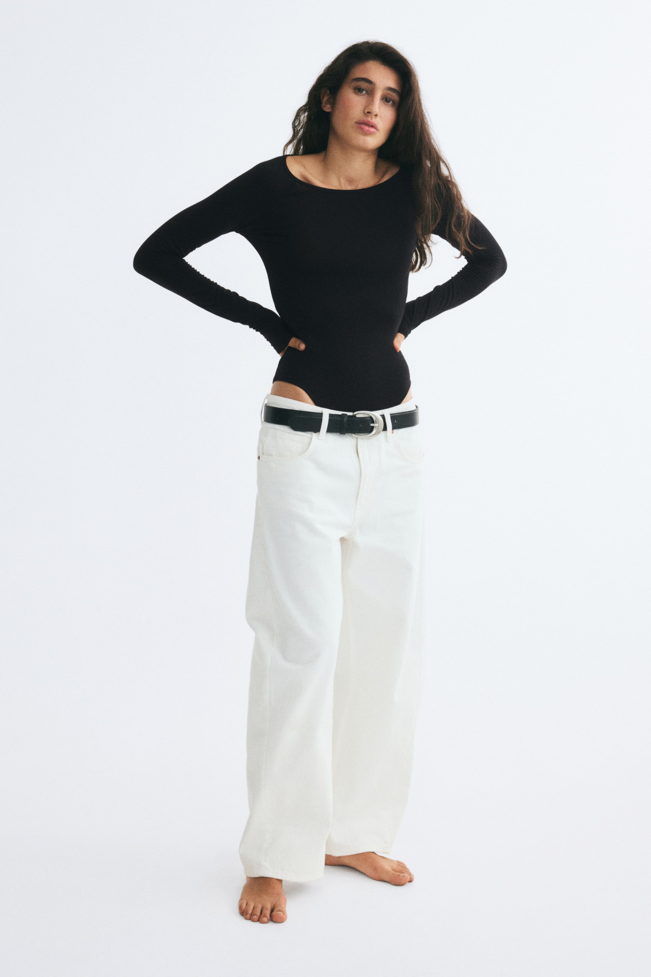 View larger image: Boat-neck body - Black - Ladies | H&M 1