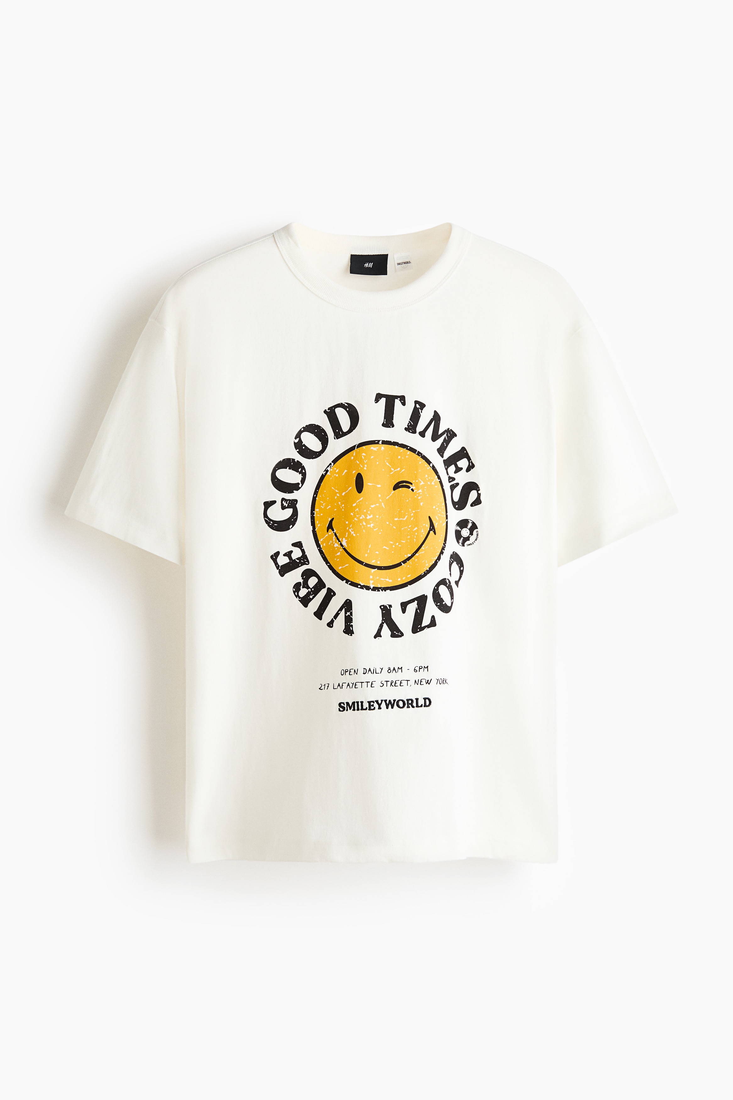 ルーズフィット プリントコットンTシャツ - White/SmileyWorld®/Dark brown/SmileyWorld®/Green/SmileyWorld®/Light pink/SmileyWorld®