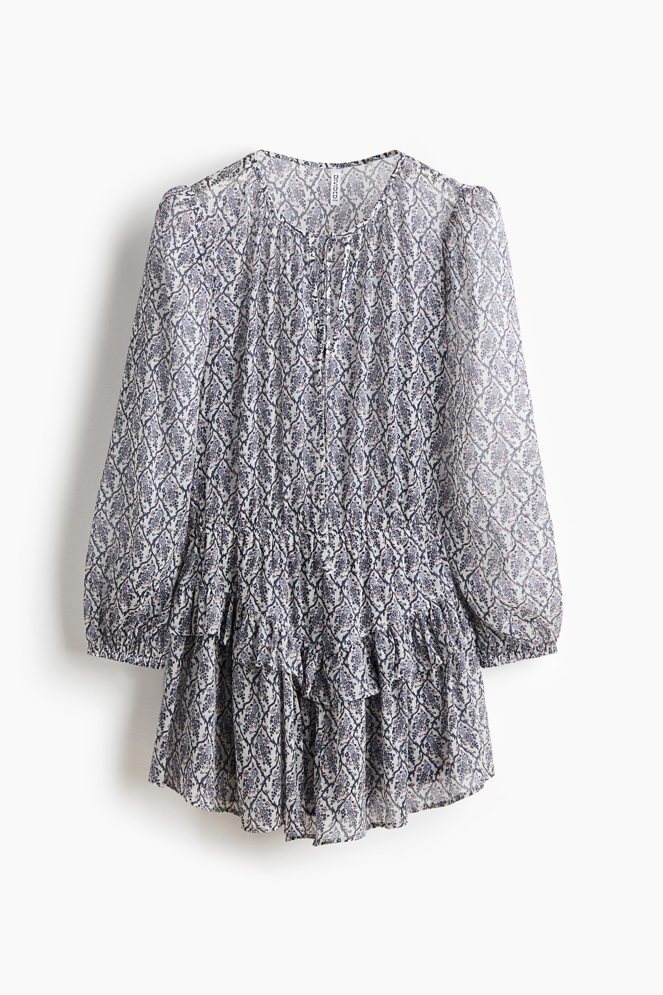 Flounce-Trimmed Dress