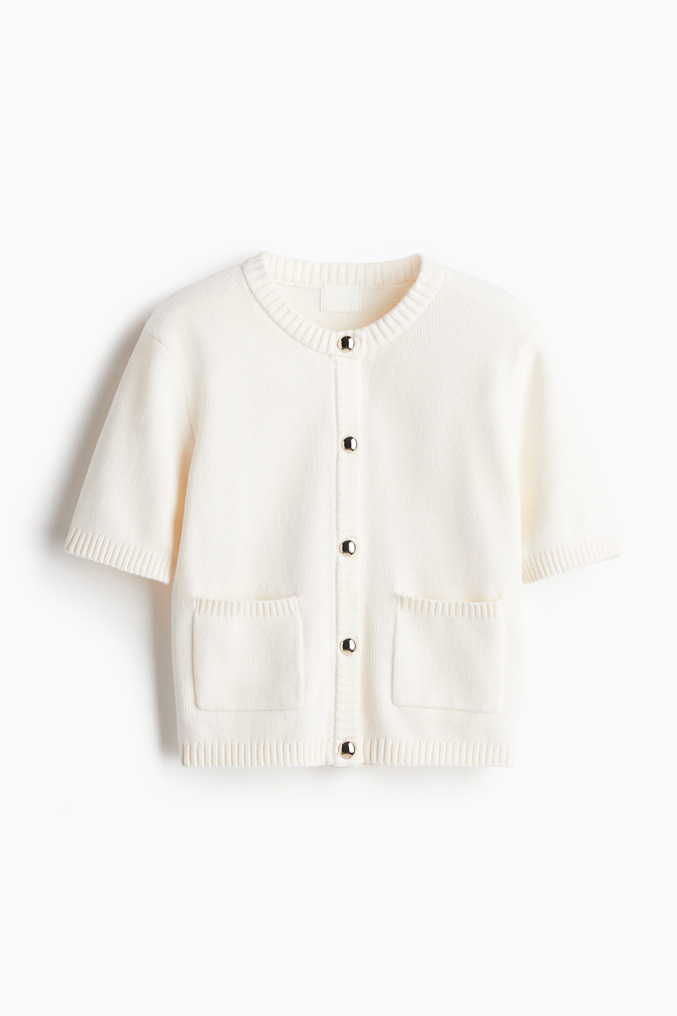 Women's Cream Short-Sleeved Cardigan | H&M US