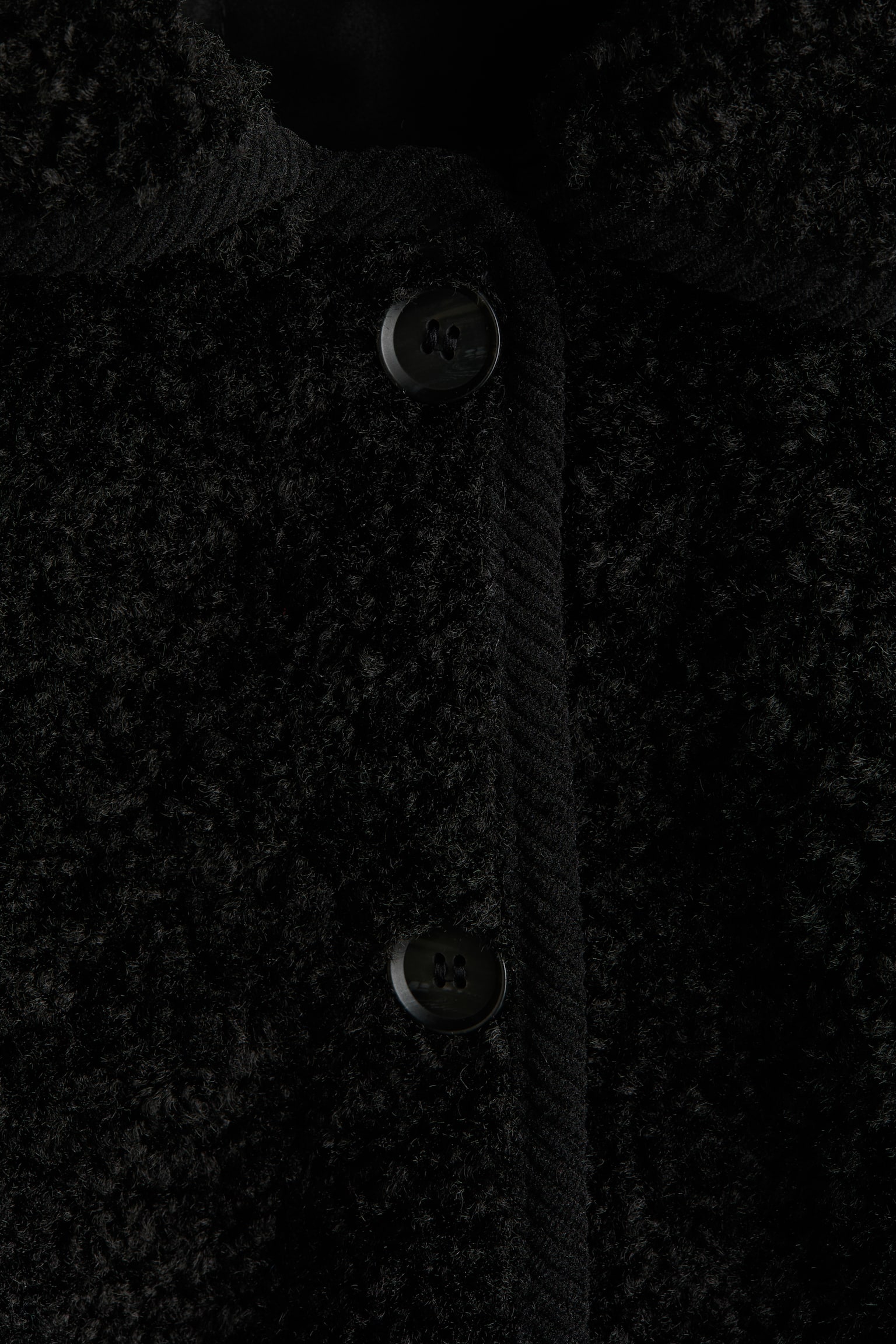 Детская куртка H&M Teddy Fleece Jacket with Collar, цвет: Чёрный — фото 2