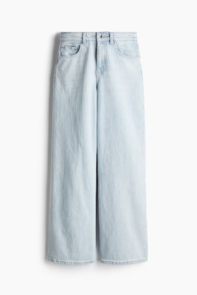 ワイドハイウエストデニム