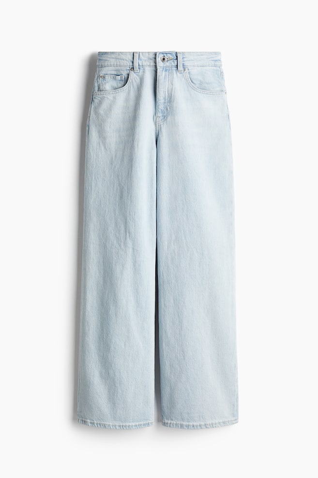 Wide High Waist Jeans - Light denim blue/Light denim blue/Light denim blue/Dark brown/White/Denim blue/Light denim blue/Navy denim blue/Denim blue/Light denim blue/Dark denim blue/White/Light denim blue/Washed denim blue/Navy denim blue/Dark brown/Dark denim gray/White - 1