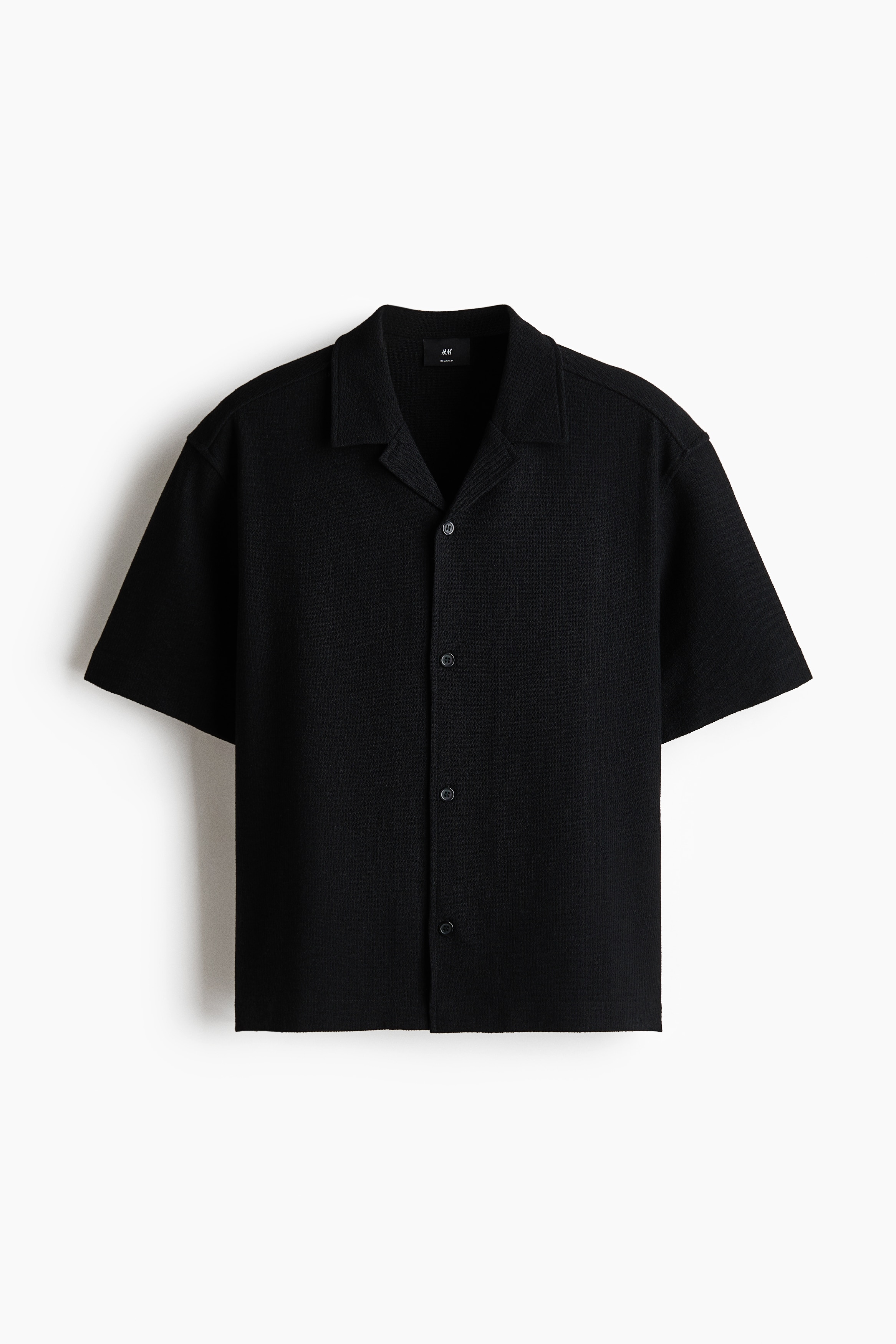 Camisa Resort Relaxed Fit - Negro/Crema/Café oscuro/Gris oscuro
