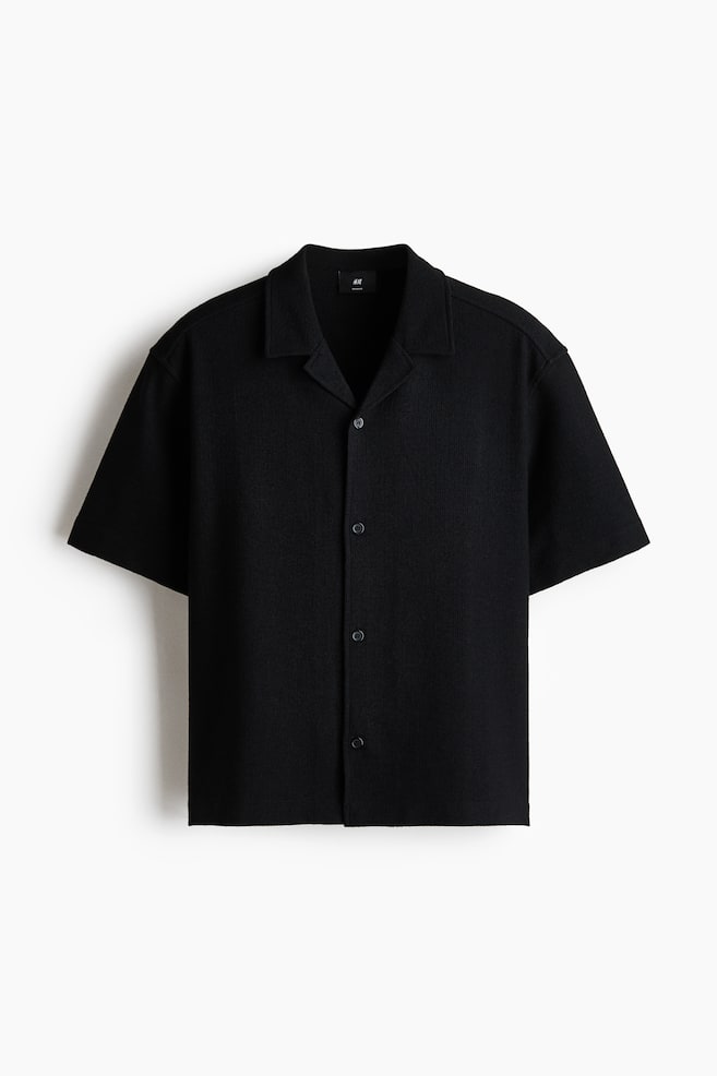 Relaxed-Fit Resort Shirt - Black/Cream/Dark gray/Dark brown - 1