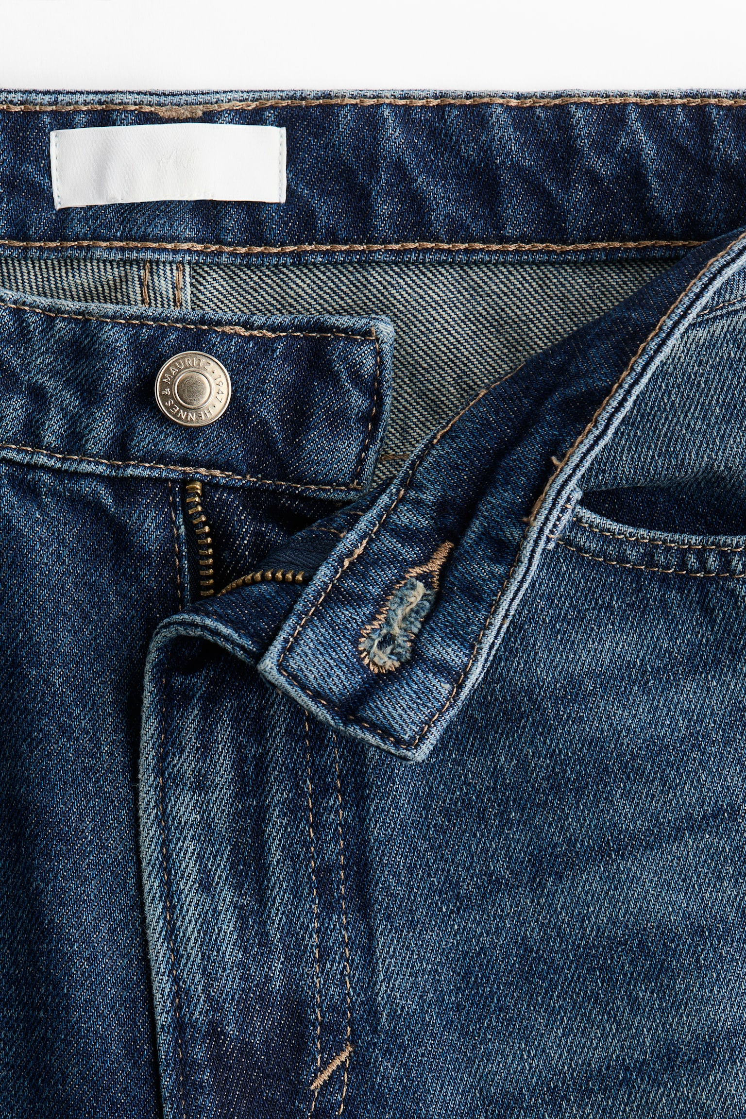 Barrel High Waist Jeans - Ciemnoniebieski denim/Niebieski denim - 5