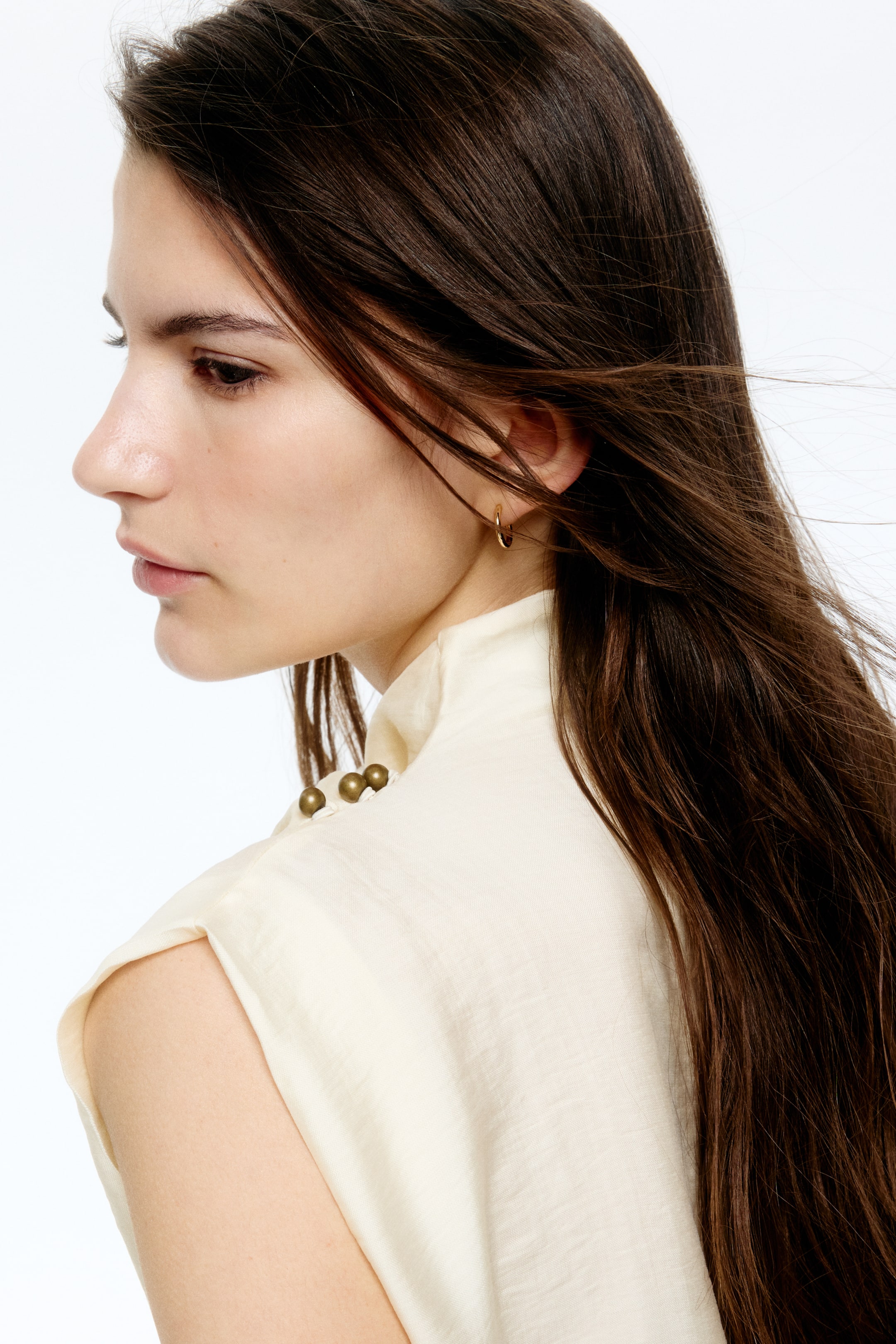 Wrap-Detail Lyocell-Blend Top