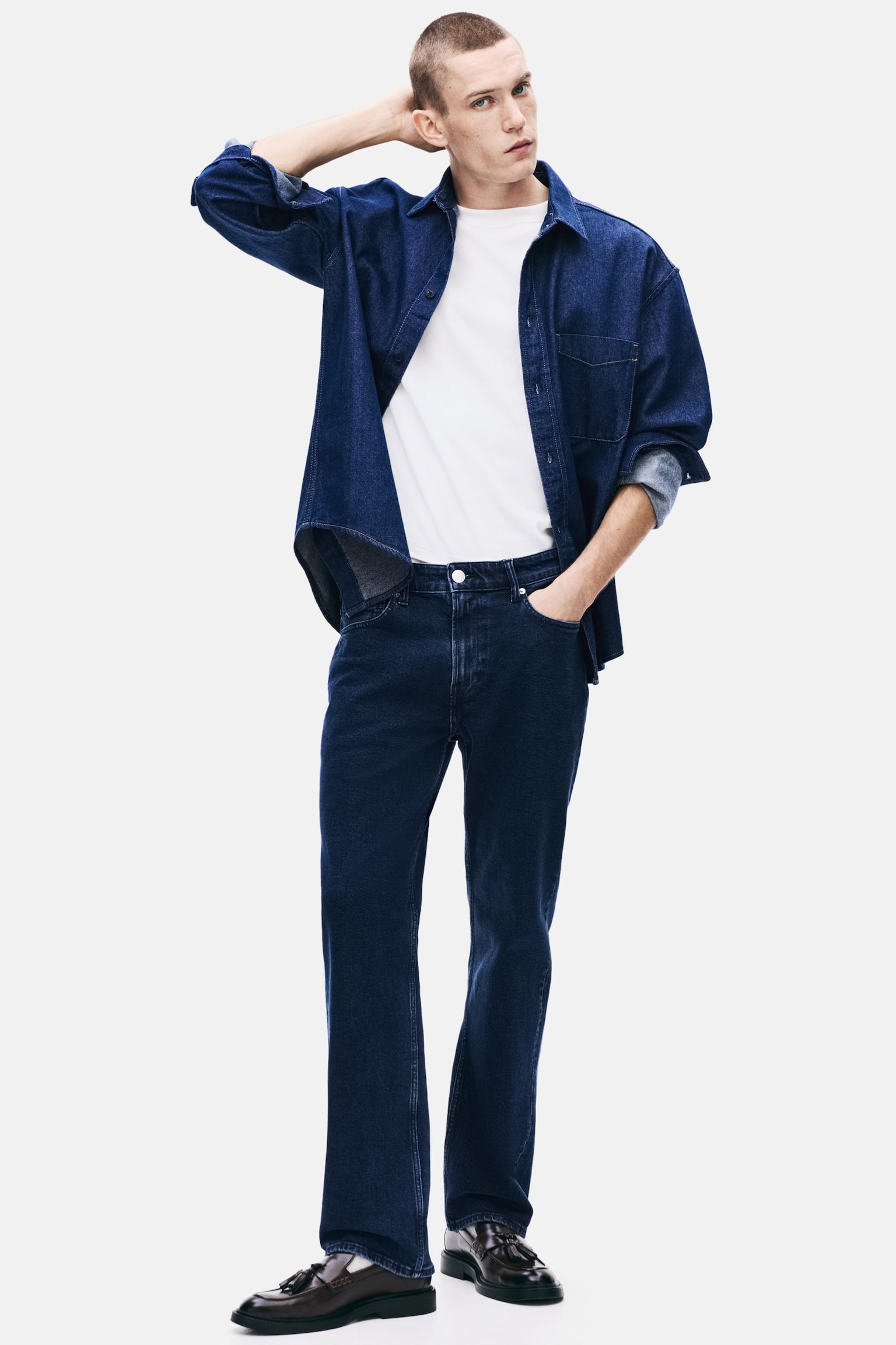 Мужские джинсы H&M Regular, цвет: Тёмный джинсовый синий — фото 2