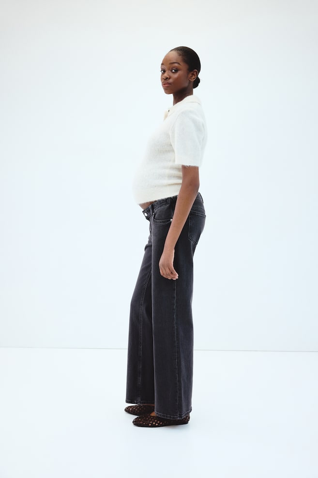 MAMA Before & After Wide Jeans-Dark gray - 3