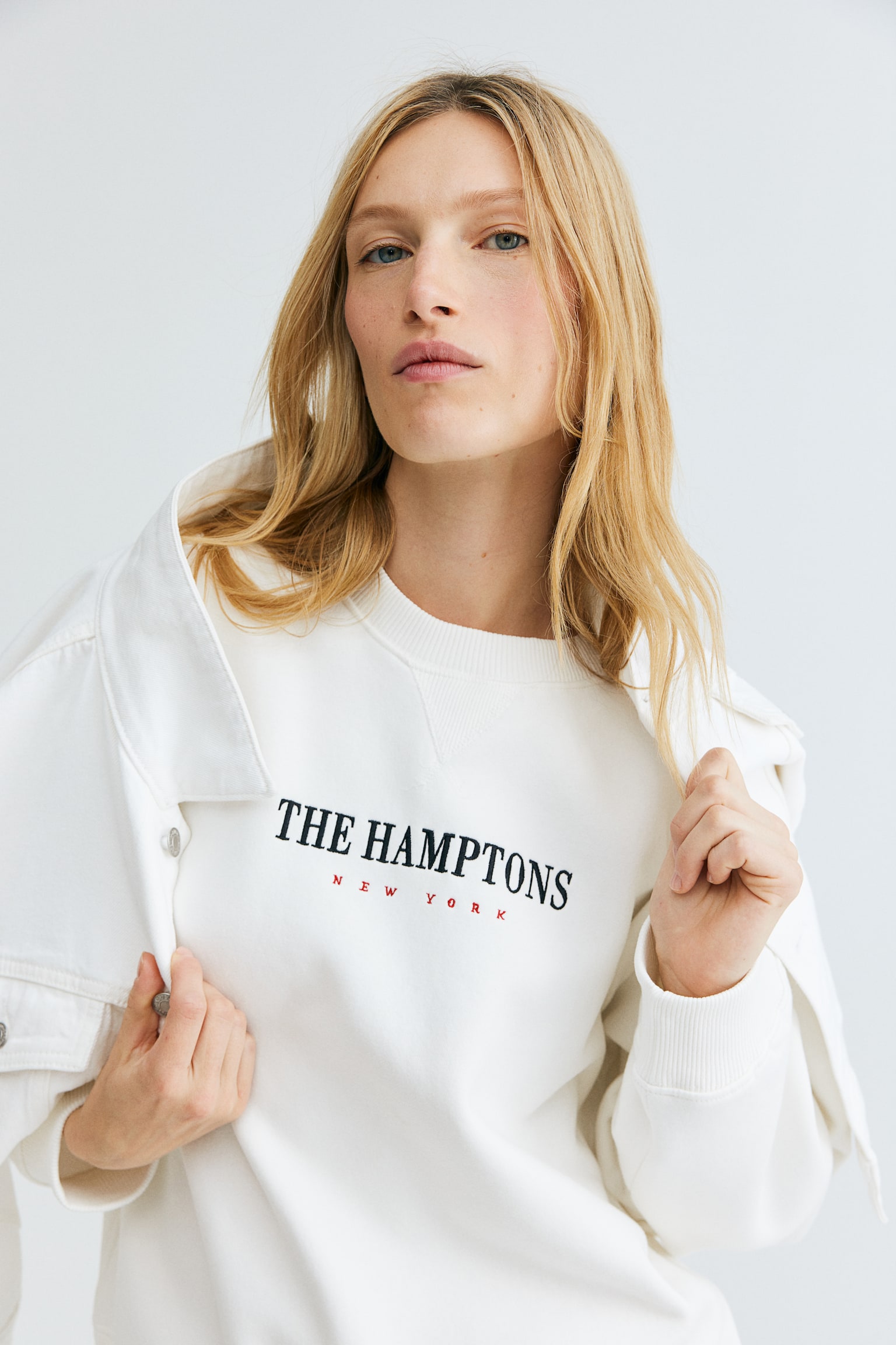 Motif-detail sweatshirt - White/The Hamptons/Light sage green/Venice/Light beige/Les Nuits/Cream/Paris/Dark red/Paris - 3