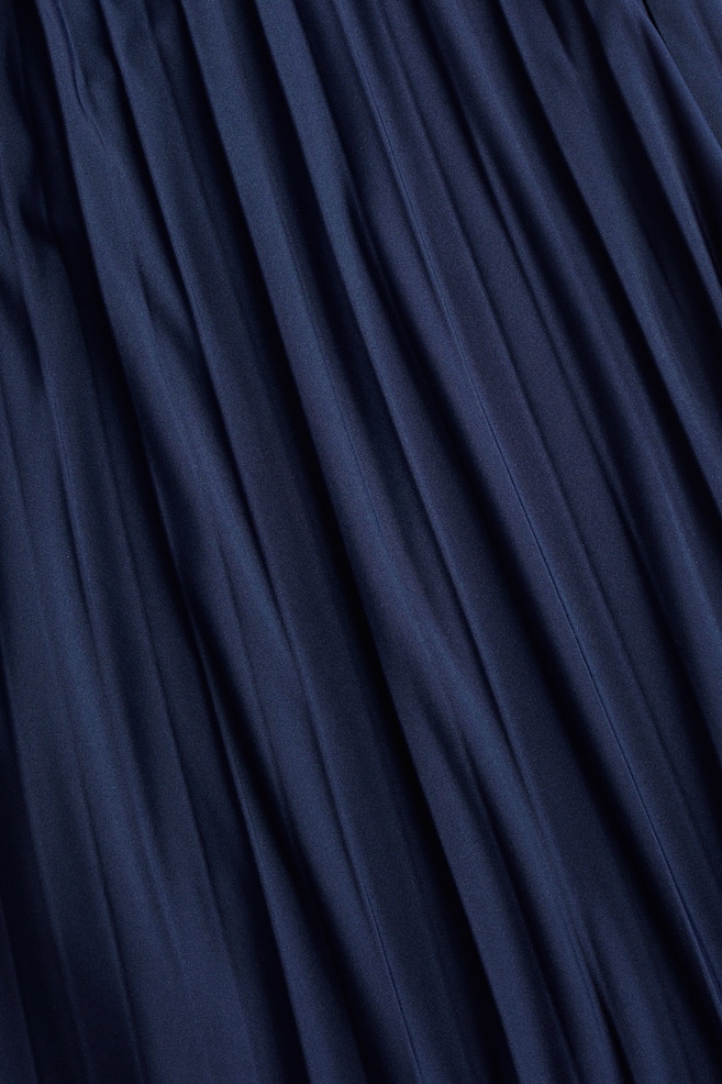 Bandeau-Kleid mit Falten - Marineblau - 3
