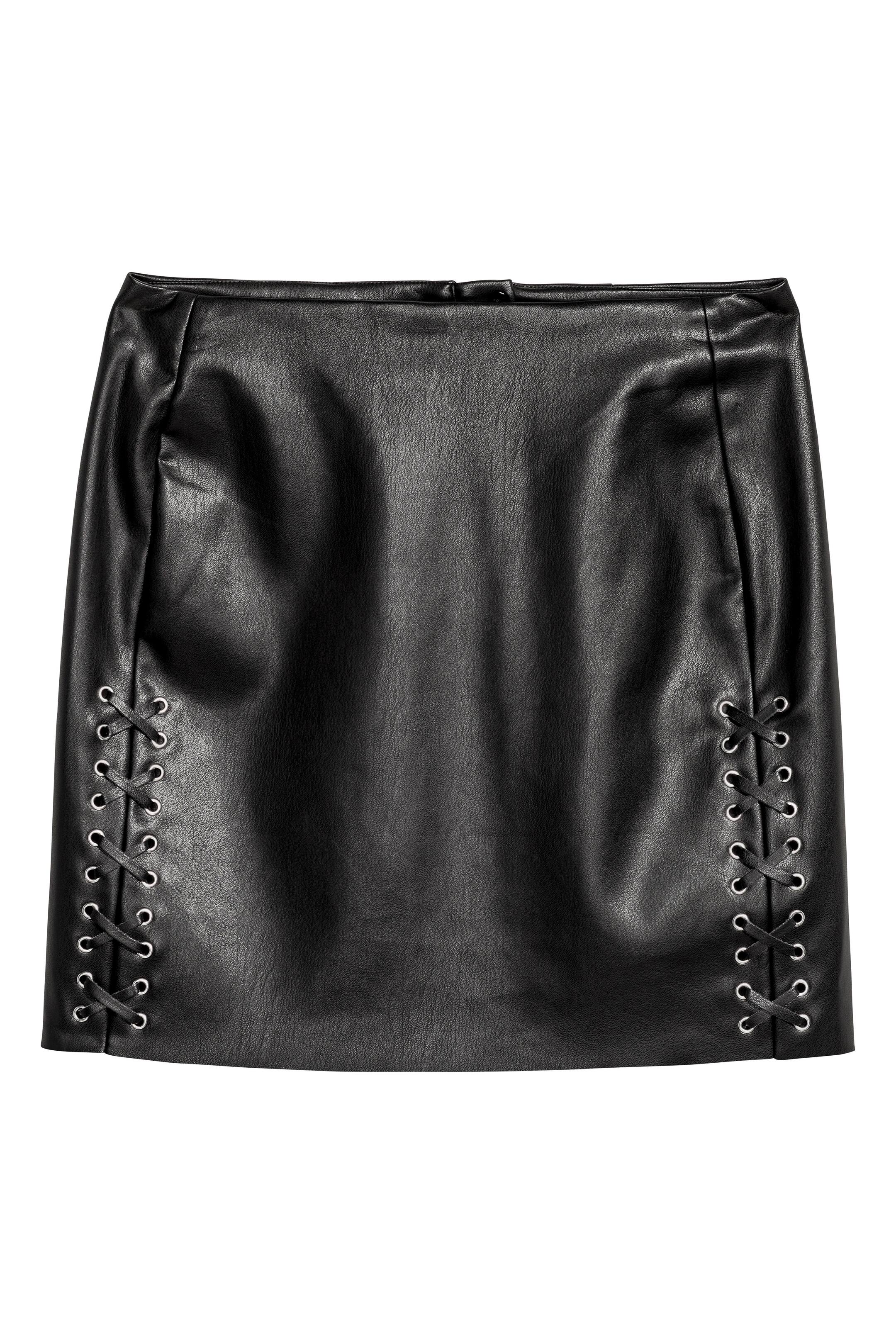 Grotere afbeelding bekijken: Rok met rijgsluiting - Zwart - DAMES | H&M NL 1