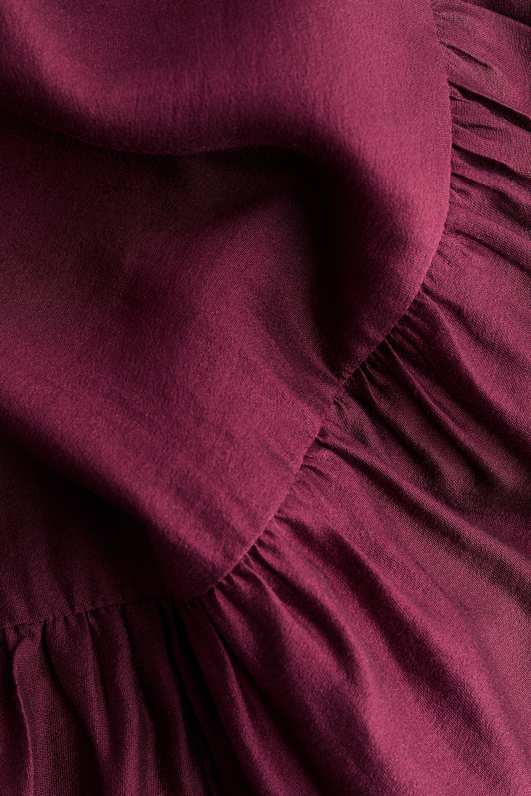 Ruffle-Trimmed A-Line Dress