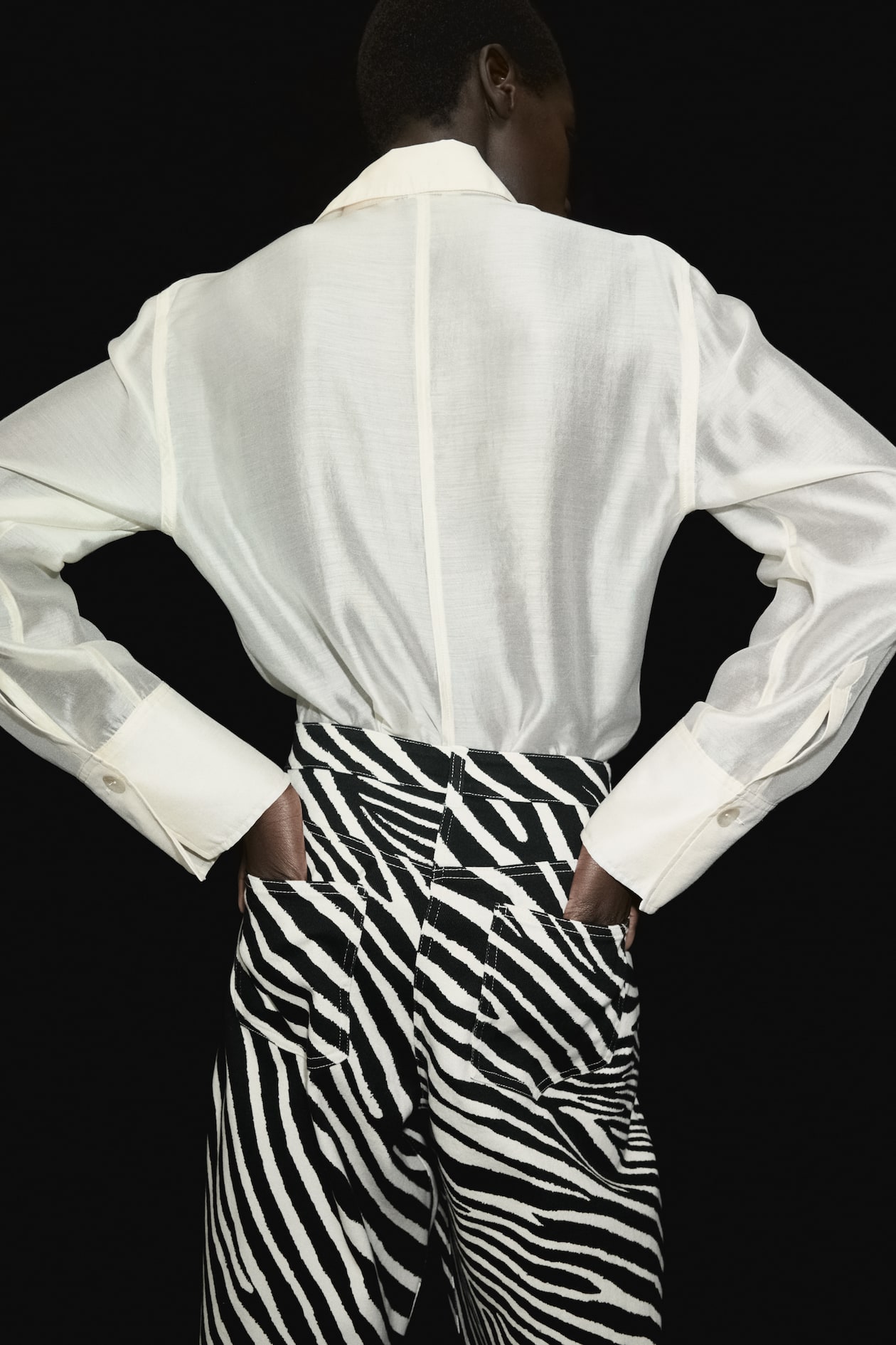 Barrel-Leg Twill Pants - image 3