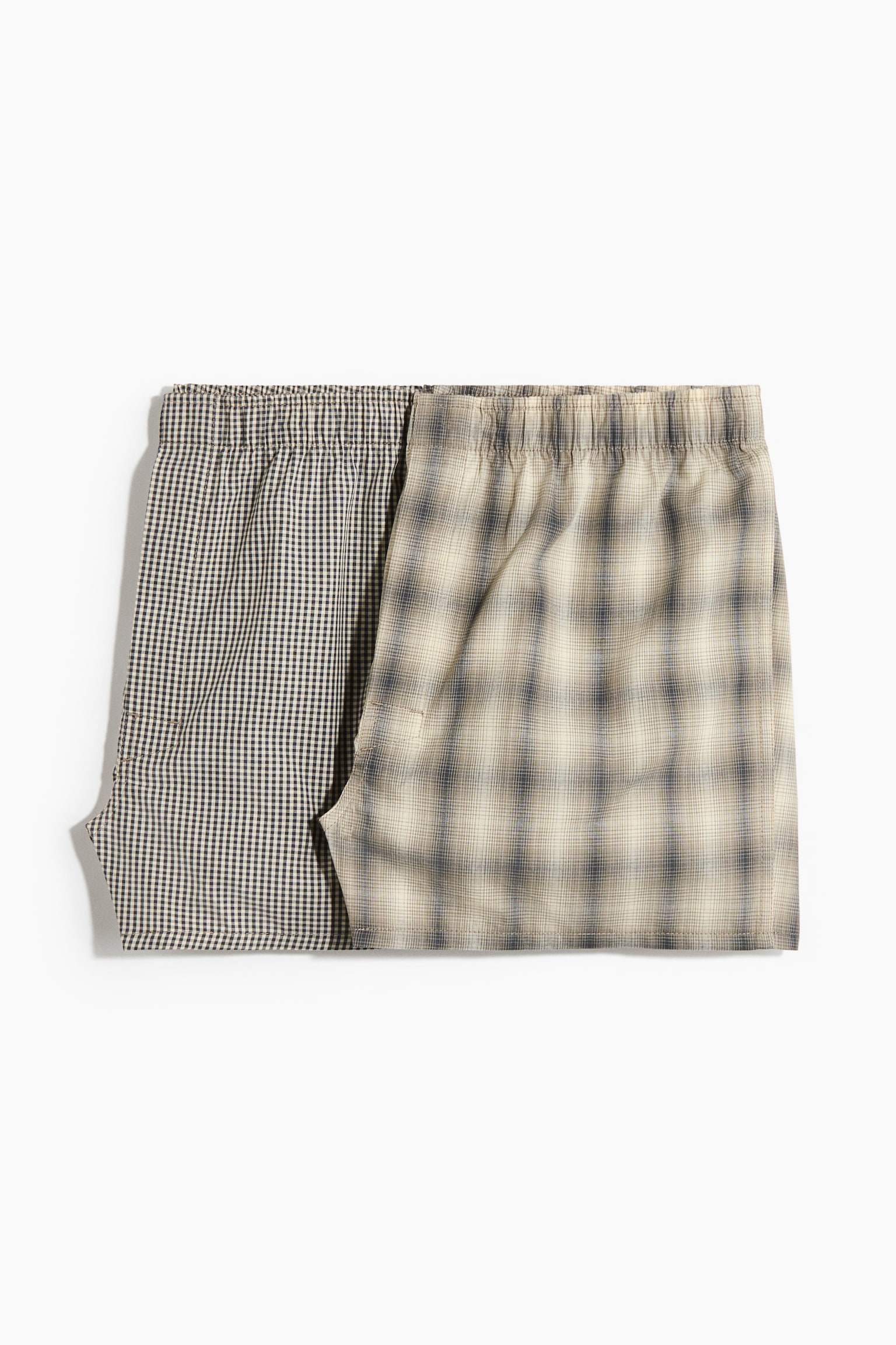 2-pack woven boxer shorts - Khaki green/Checked/Light blue/Striped/Green/Striped/Light pink/Checked/Pink/Striped/Black/White checked/Red/Checked/Dark green/Checked/Blue/Striped/Brown/Checked