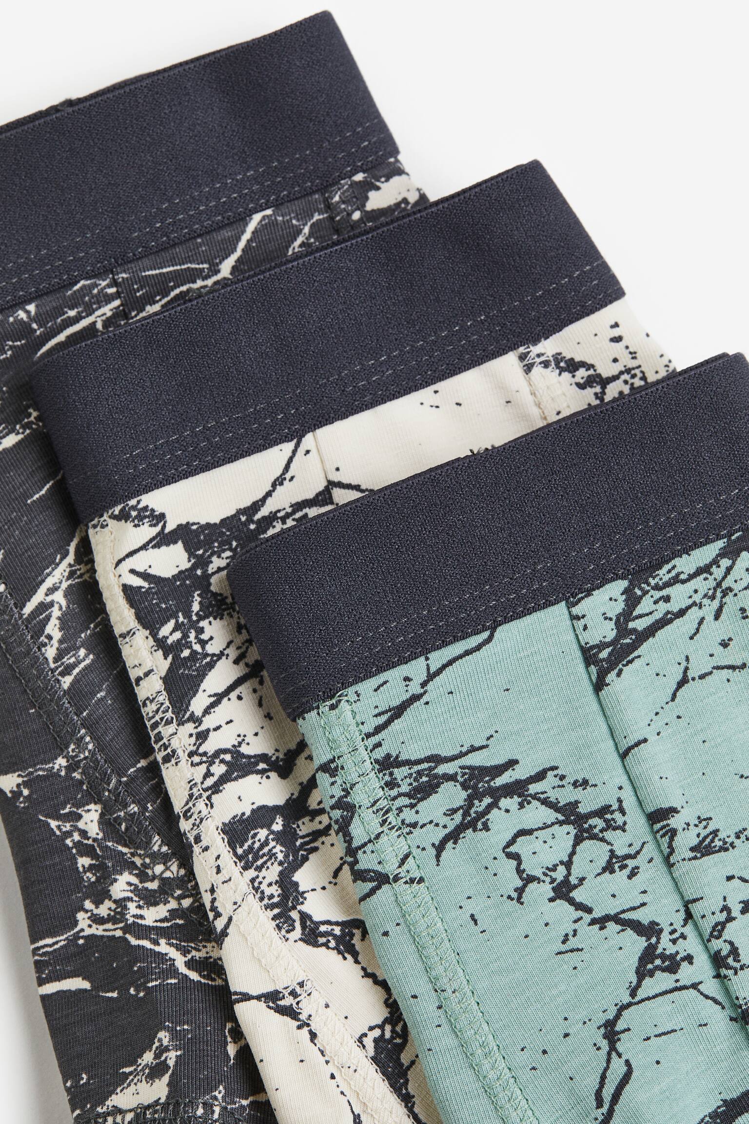 Bộ 3 quần lót boxer - Màu xám đậm/Cẩm thạch - 2