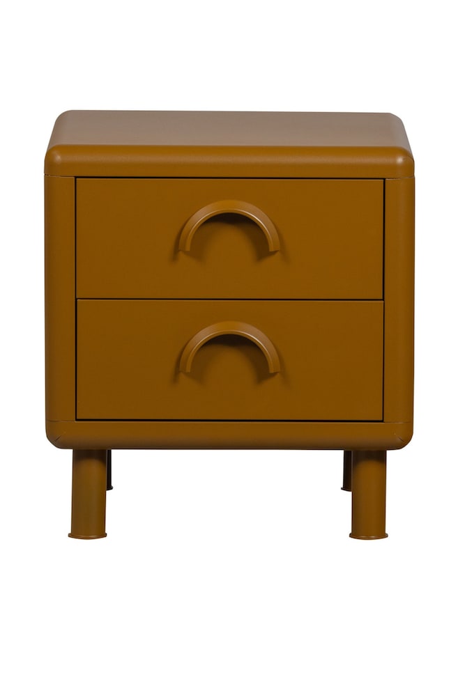 Rune Kommode/nachttisch 2 Schubladen - Gelb/Beige - 1