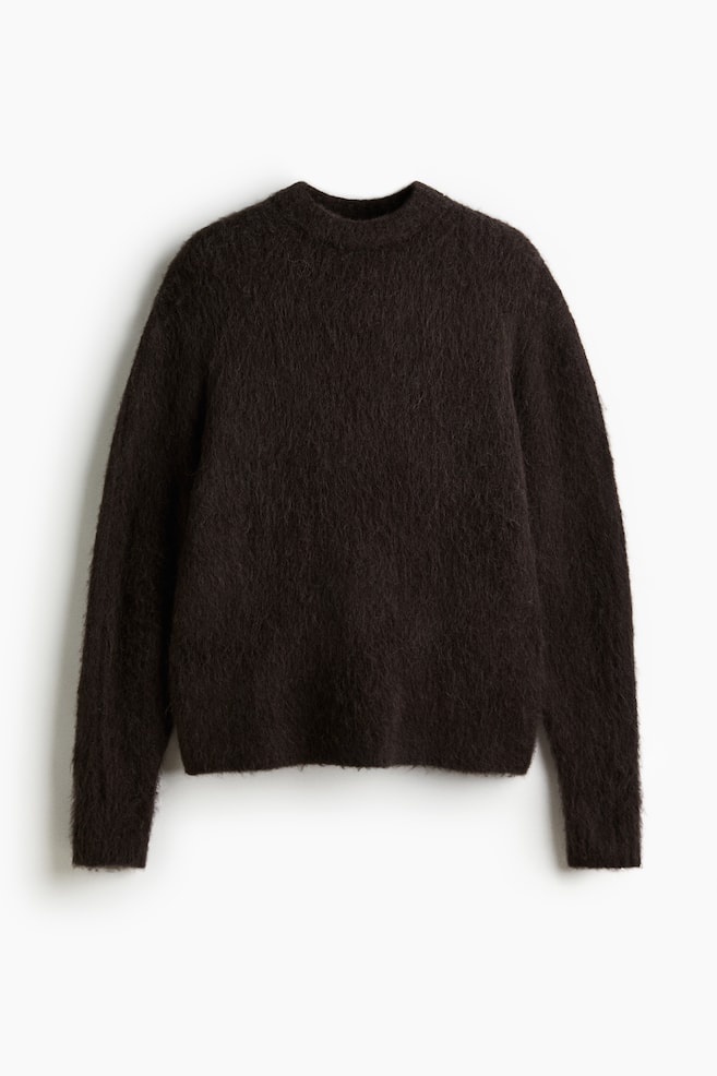 Pullover peloso Loose Fit - Marrone - 1