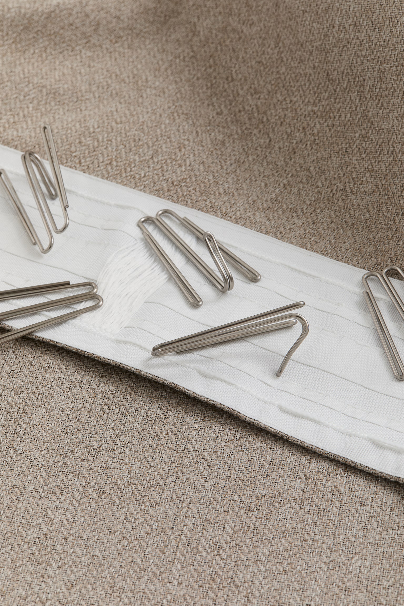 Tenda oscurante ampia a spina di pesce 1 pezzo - Beige mélange/Verde kaki - 4