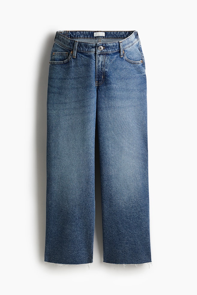 MAMA Before & After Wide Jeans - Denimblau/Denimblau/Gestreift - 1
