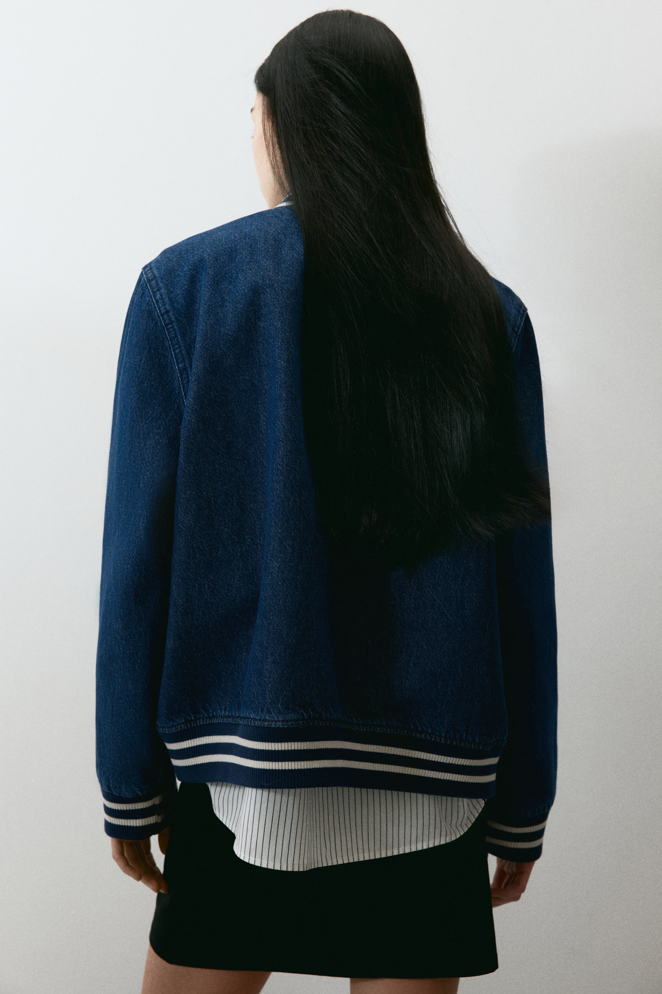 Veste de baseball en denim