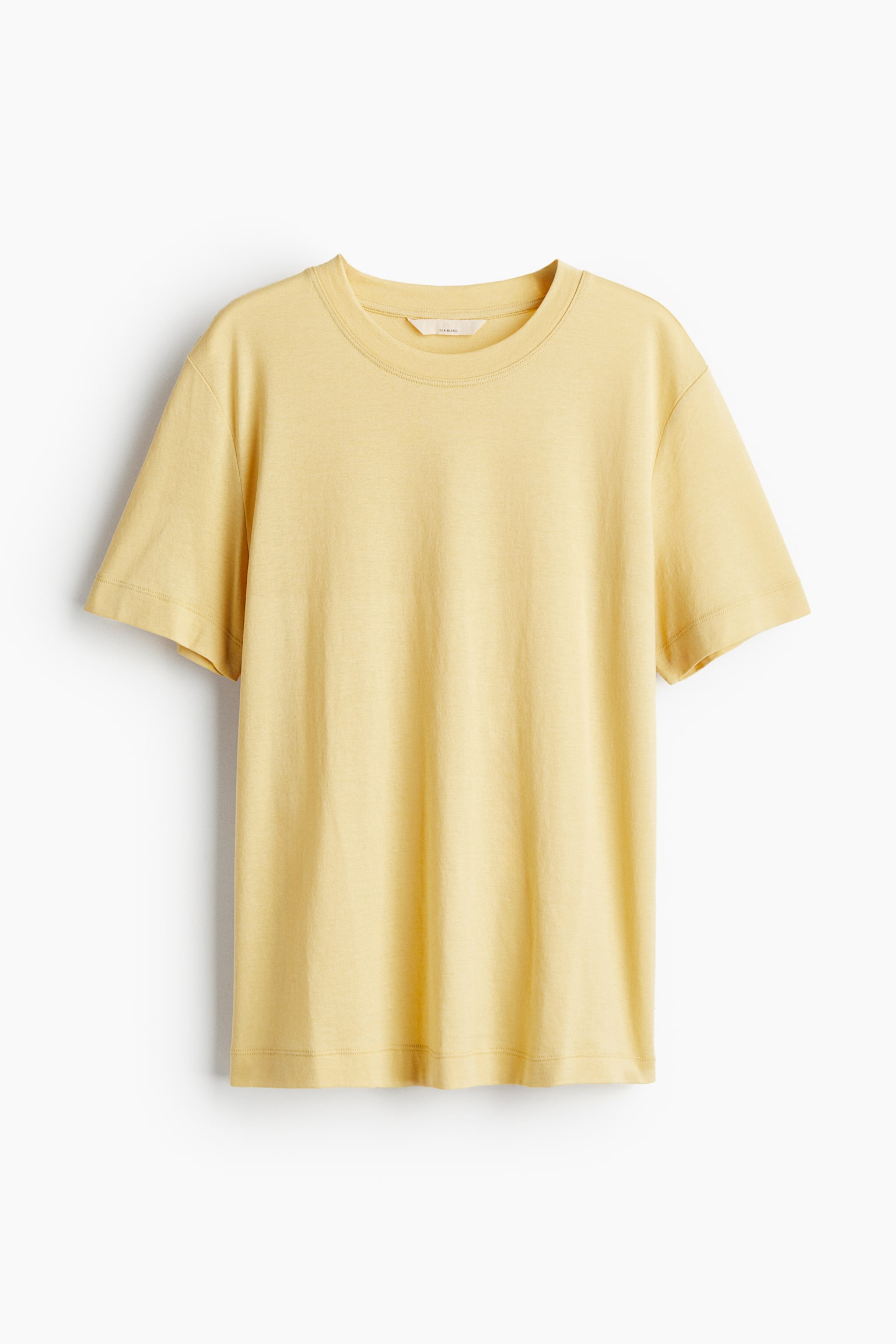 Silk-blend T-shirt - Light yellow/White/Light grey/Light blue/Black/Dark beige/Orange/Mole - 1