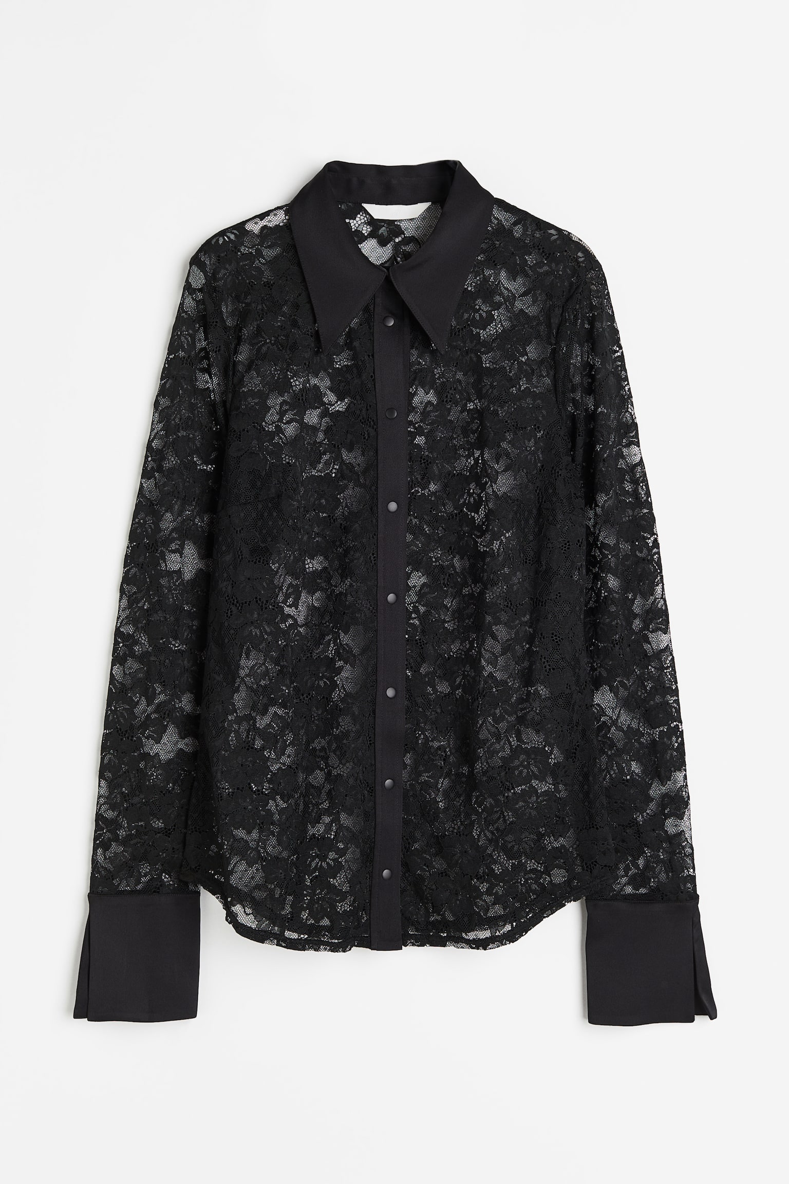 Lace Shirt - Black/White - 1