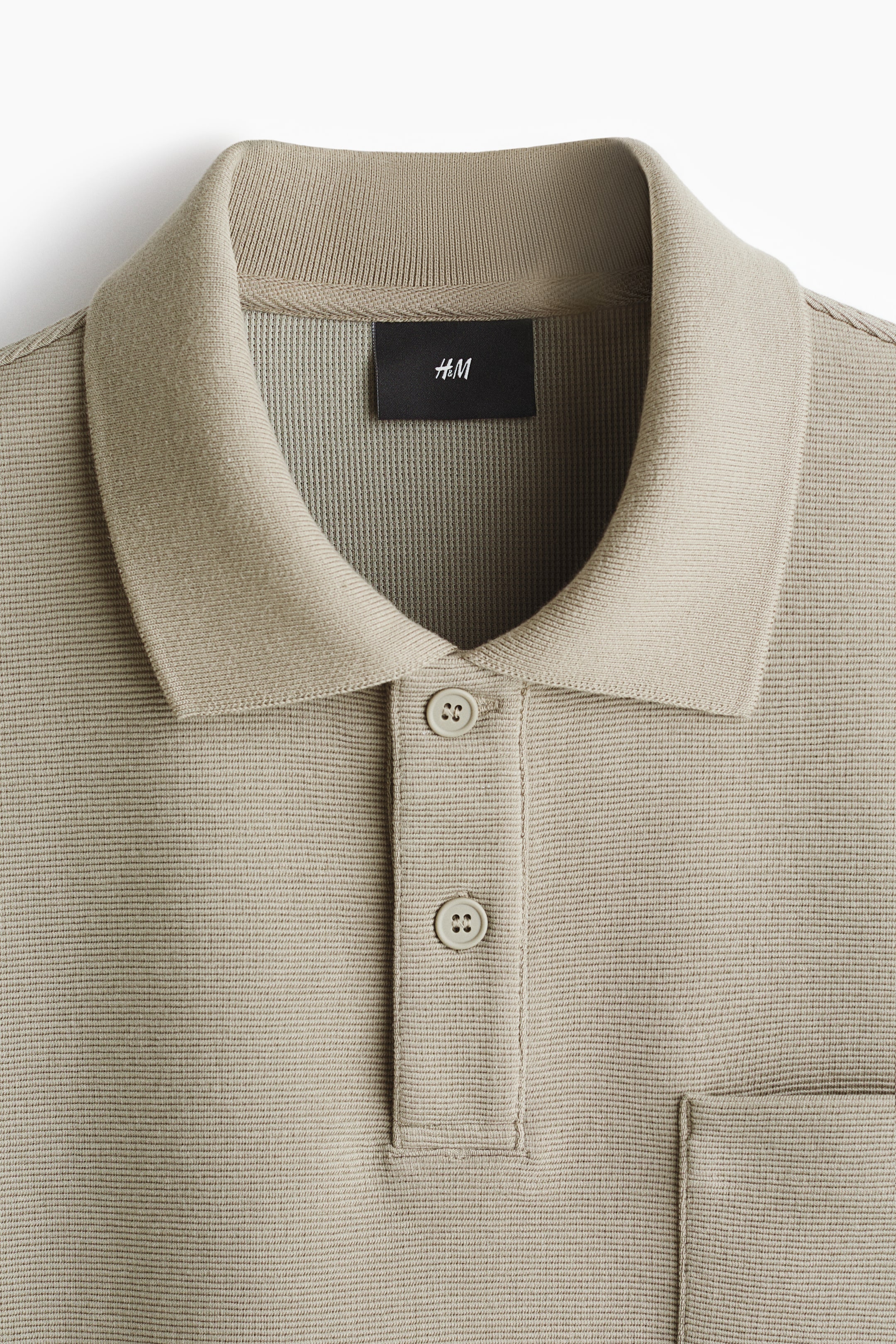 View larger image: Loose Fit Polo shirt - Light khaki green - Men | H&M HK 2