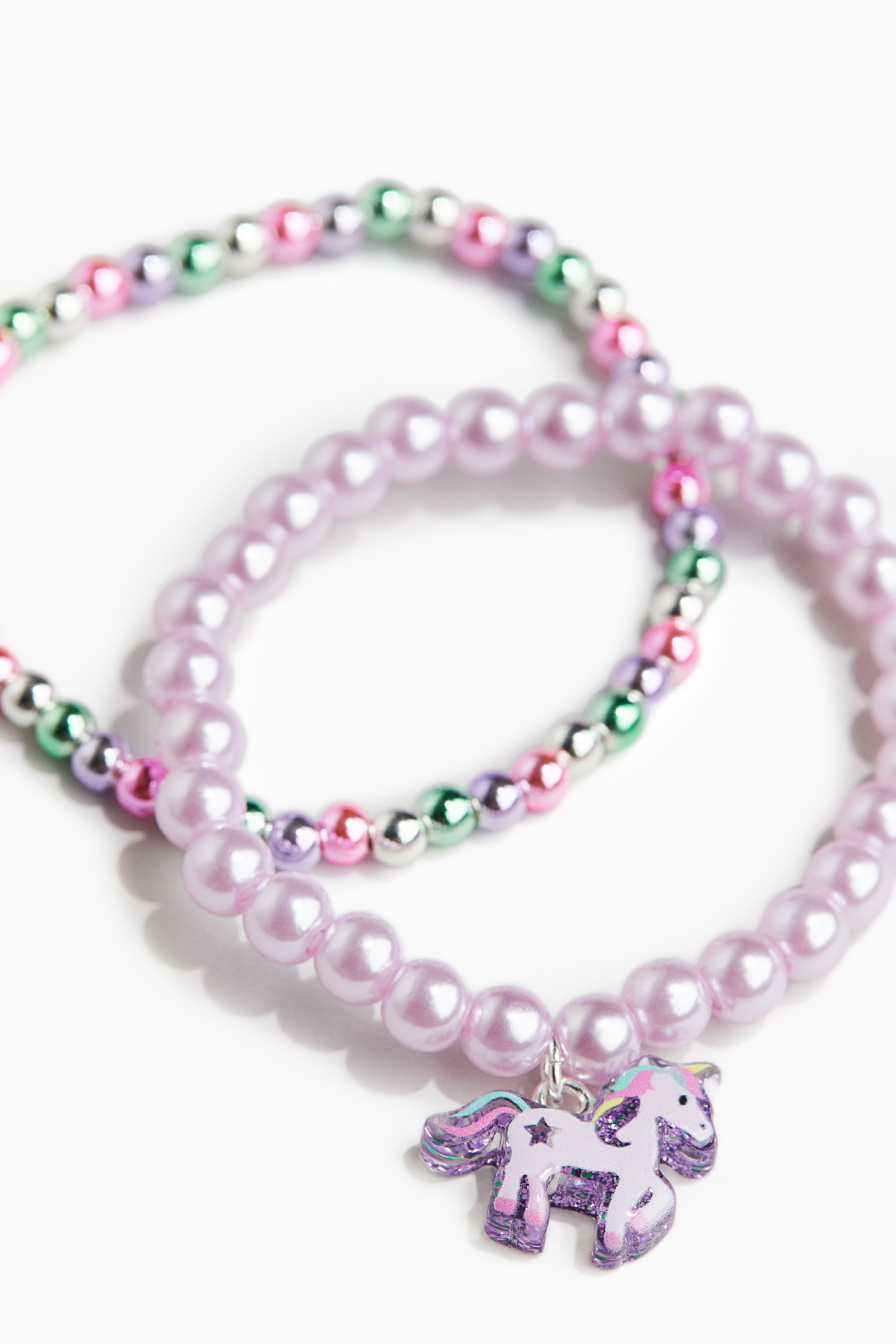 6 Bunte Einhorn-Armbänder Mit Perlen – Elastische Freundschaftsarmbänder Für Mädchen