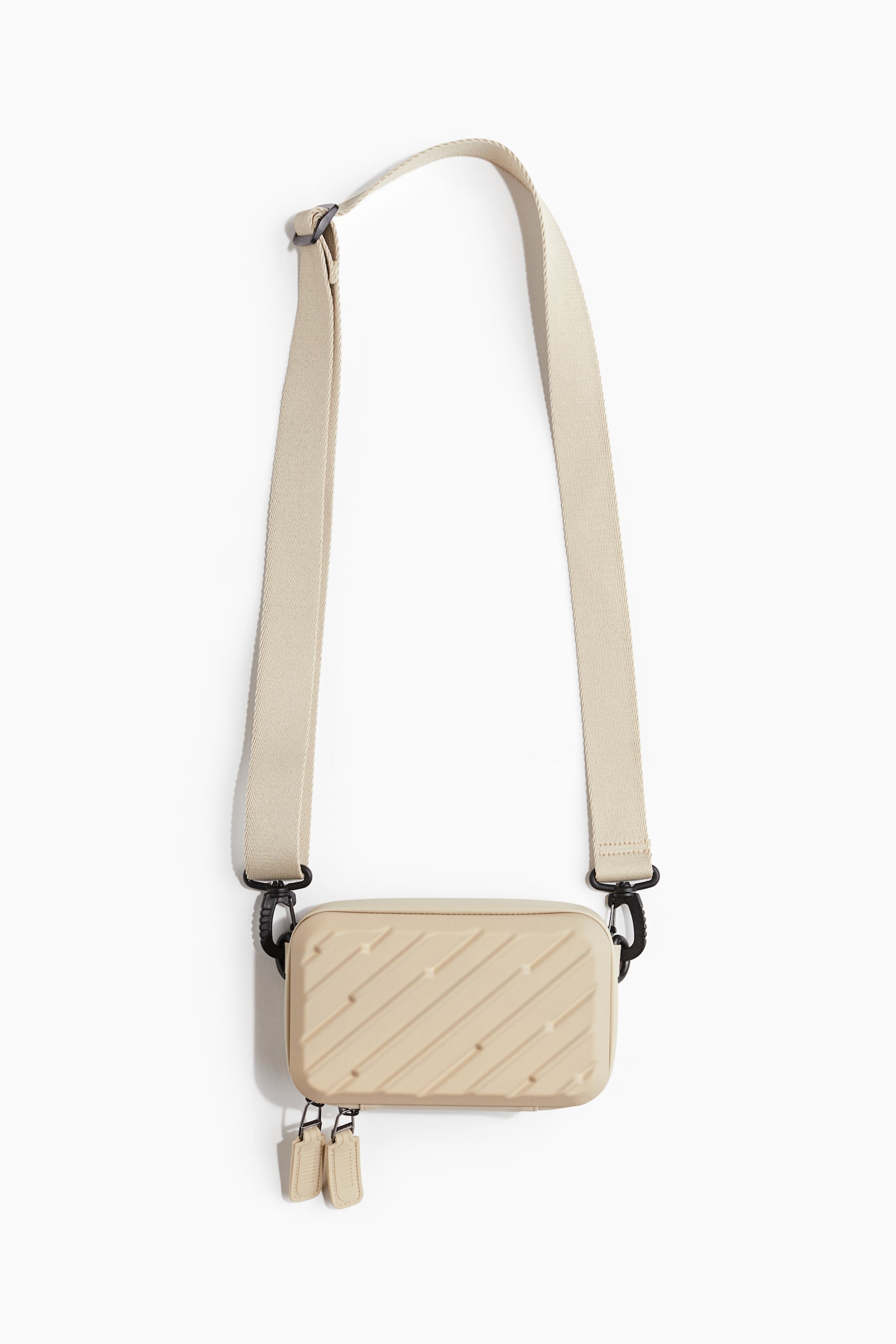 Hard-shell shoulder bag - Beige/Black - 1