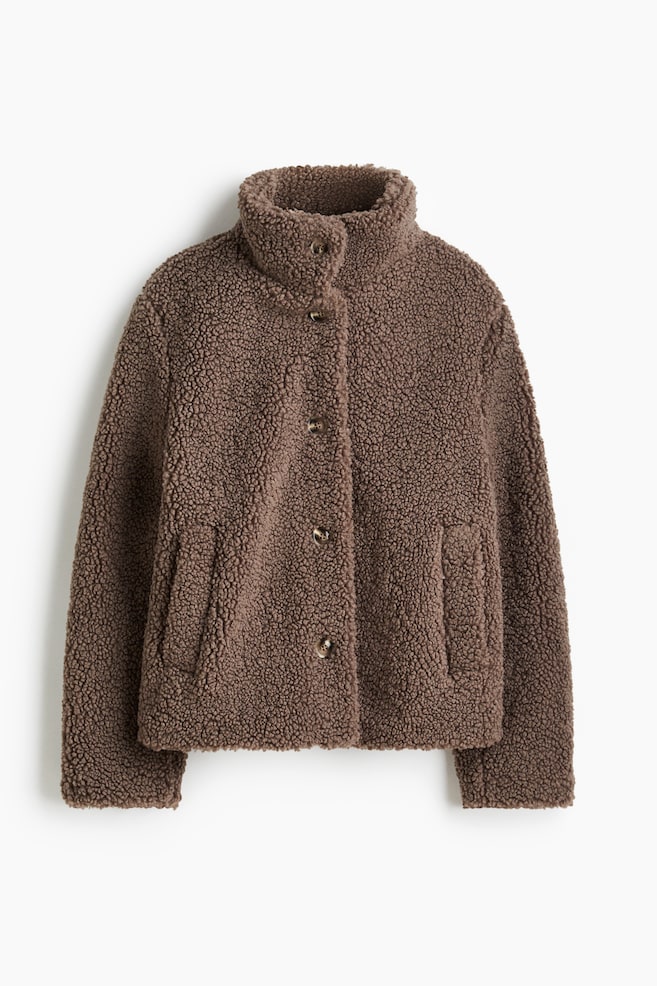 Chaqueta de borreguito - Beige oscuro/Crema/Marrón oscuro - 1