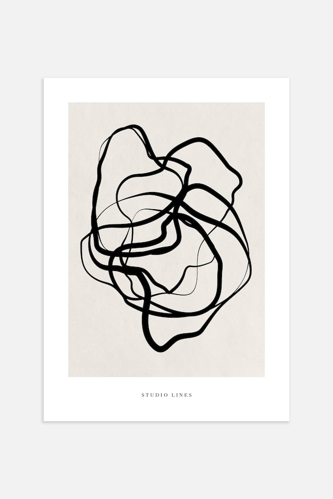 Studio Lines Black Poster-Noir/beige - 1