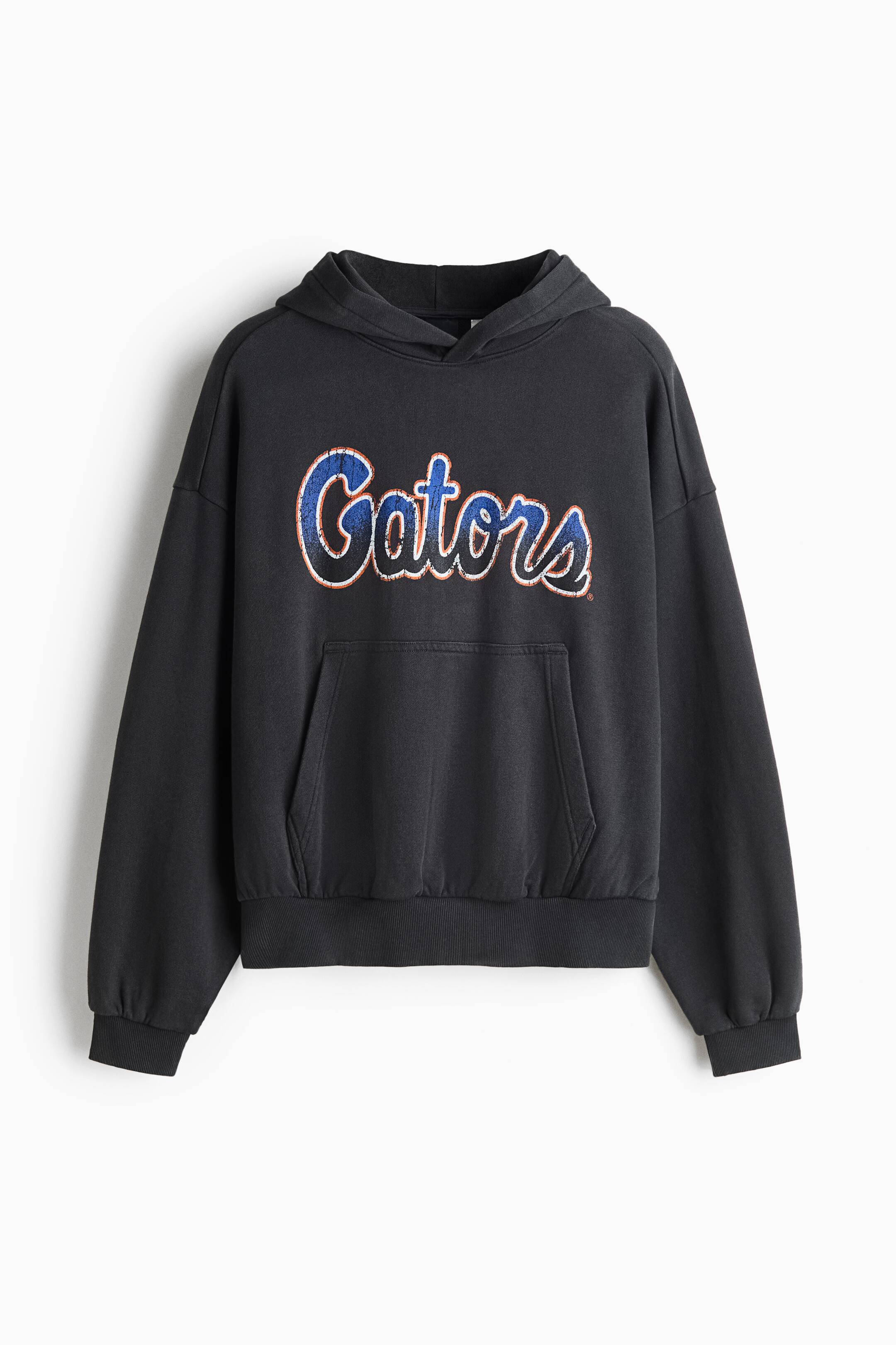 View larger image: Oversized Fit Printed cotton hoodie - Black/University of Florida - Men | H&M 1
