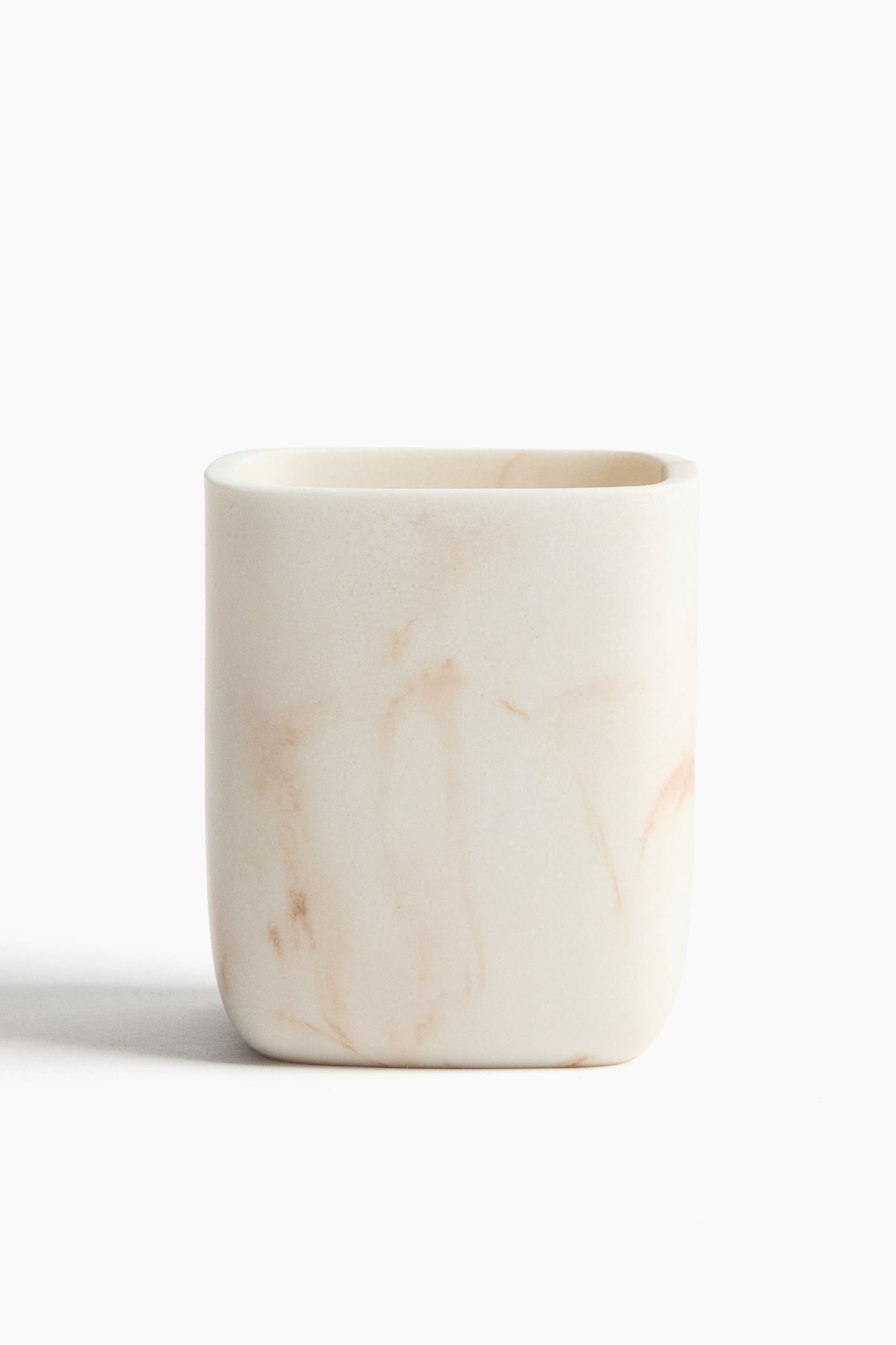 כוס למברשת שיניים - בז' בהיר/ורוד בהיר - 1