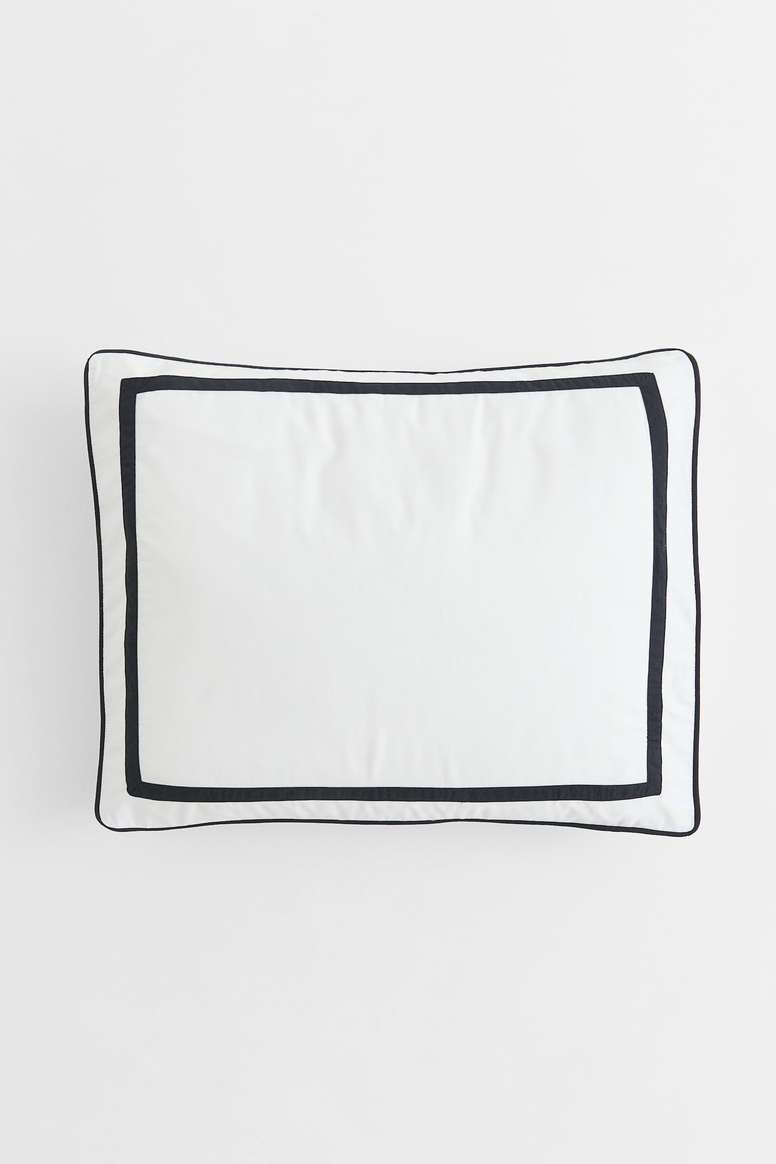 Egyptian cotton pillowcase - White/Black - 1