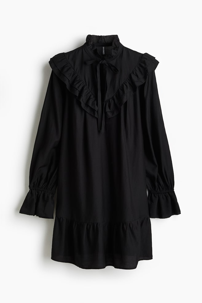 Robe volantée - Black/Burgundy - 1