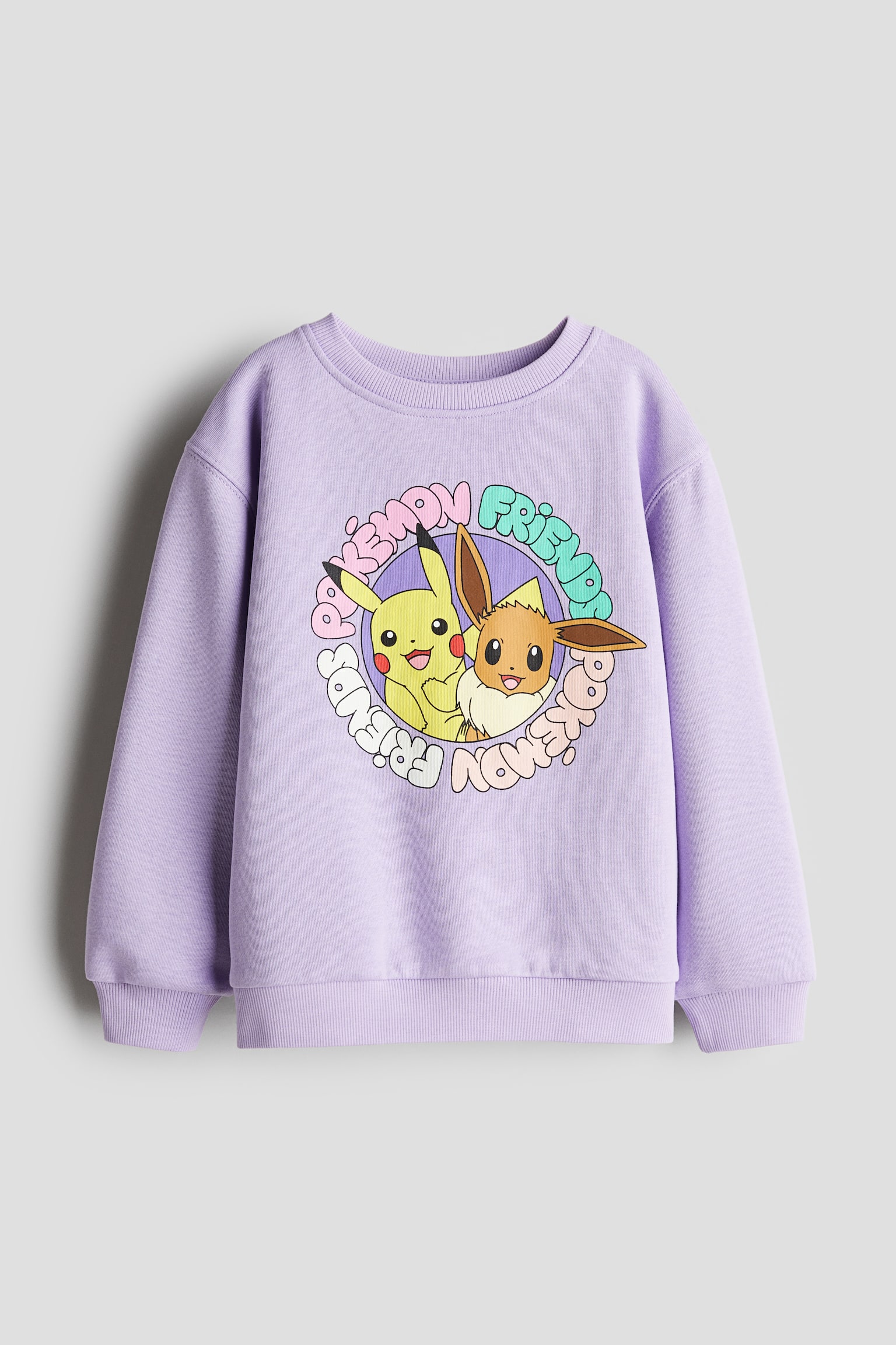 Printed sweatshirt - Light purple/Pokémon/Light pink/Squishmallows/Light pink/Barbie/White/Inside Out/Pink/Frozen/Light blue/Snow White/Cream/Minnie Mouse/Pink/Mickey Mouse/Light blue/Lilo & Stitch/Light grey/Sonic the Hedgehog/White/Hello Kitty/Dark grey/Emoji/Dark grey/Peppa Pig - 1