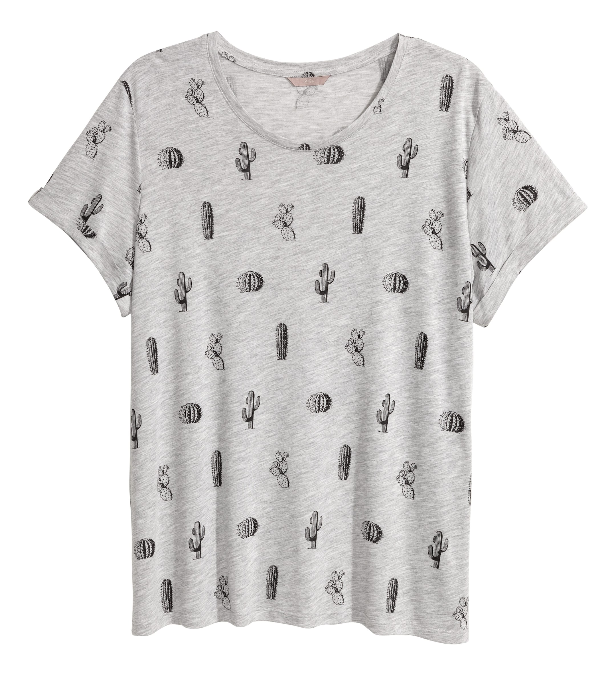 Näytä suurempi kuva: H&M+ Trikoopusero - Vaaleanharmaa/Kuviollinen - NAISET | H&M FI 1