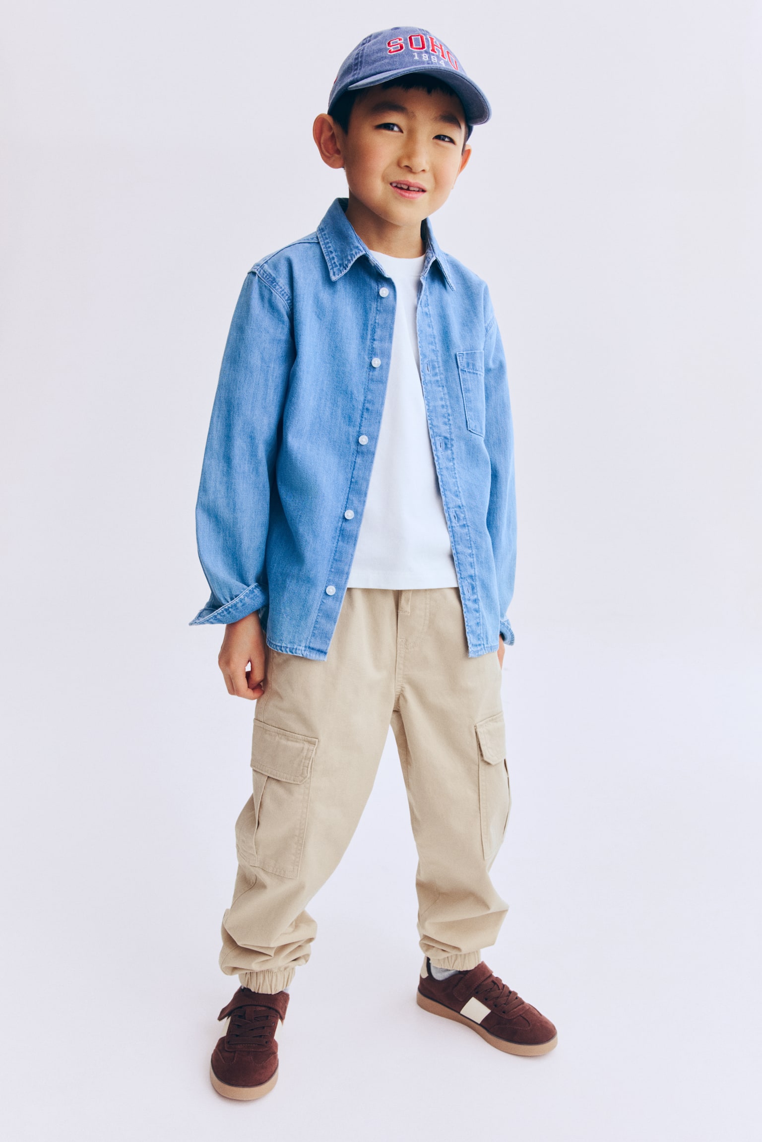 Pantalon cargo - Beige/Vert kaki/Bleu marine/Noir - 2