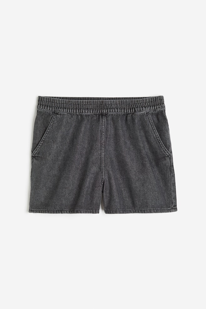 Shorts de denim - Negro/Azul denim pálido/Gris claro/Crema - 1