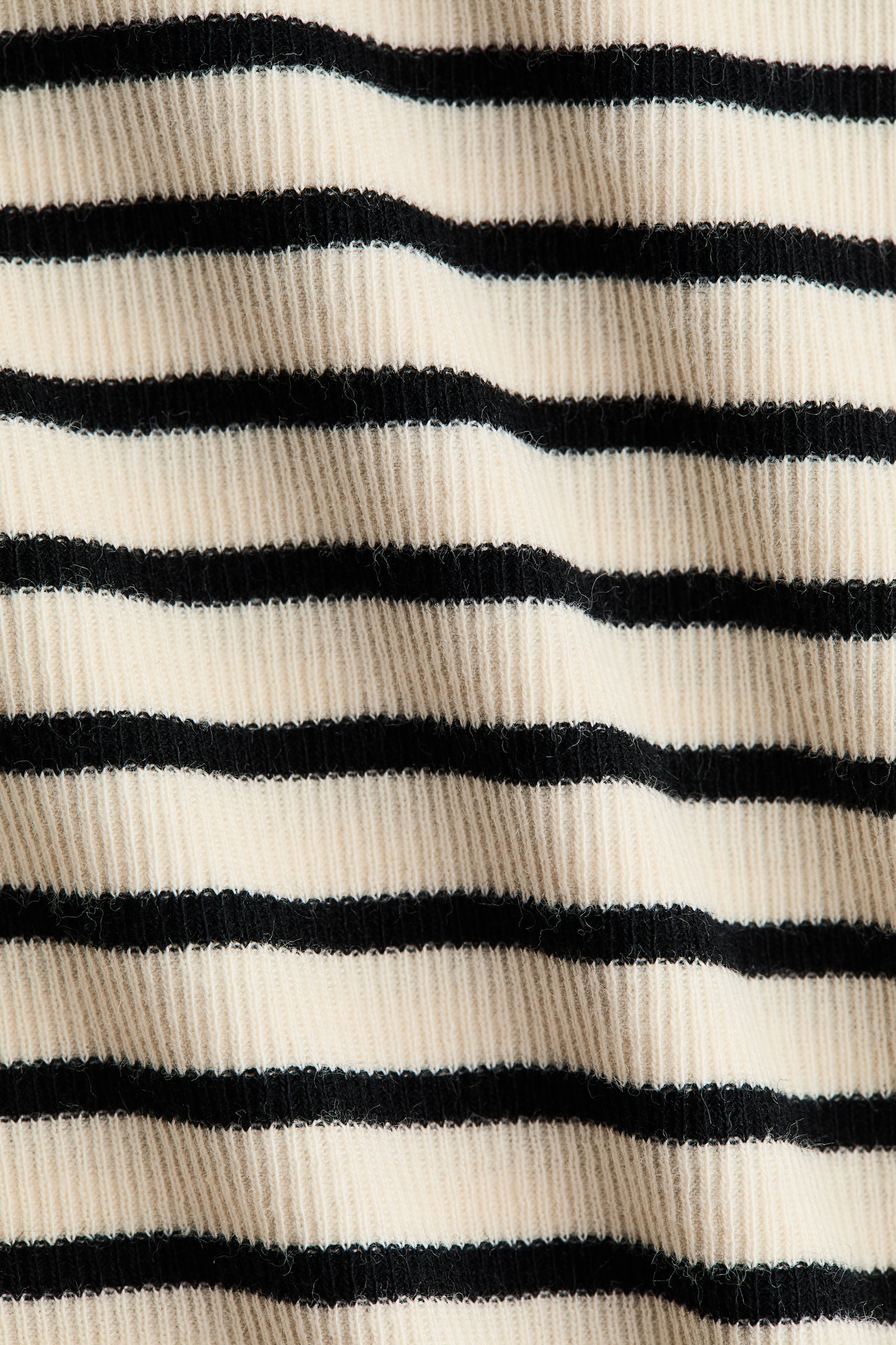 Женский топ H&M Mama Ribbed Top, цвет: Кремовый / Чёрный полосатый — фото 6