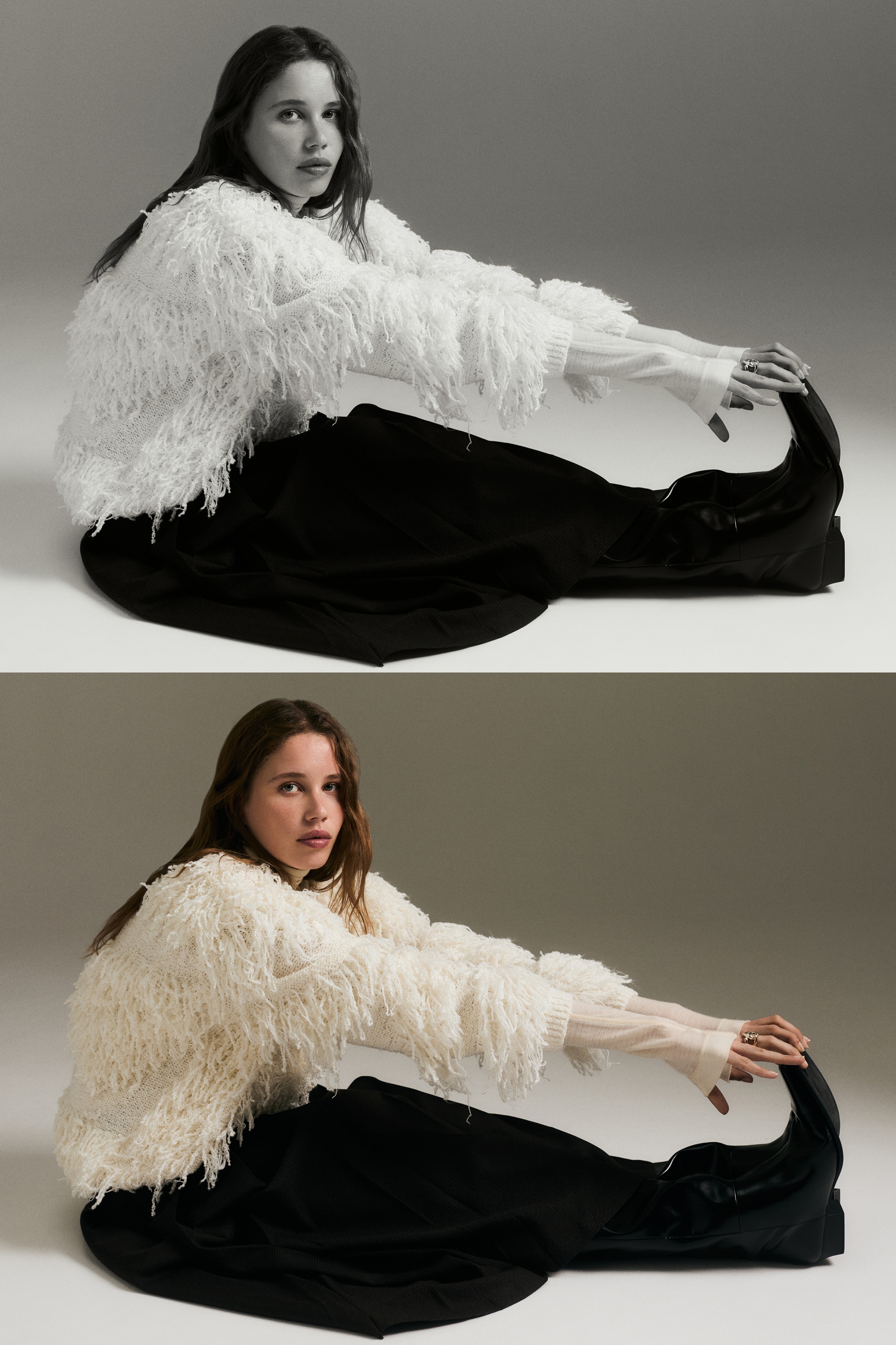 Fringed jumper