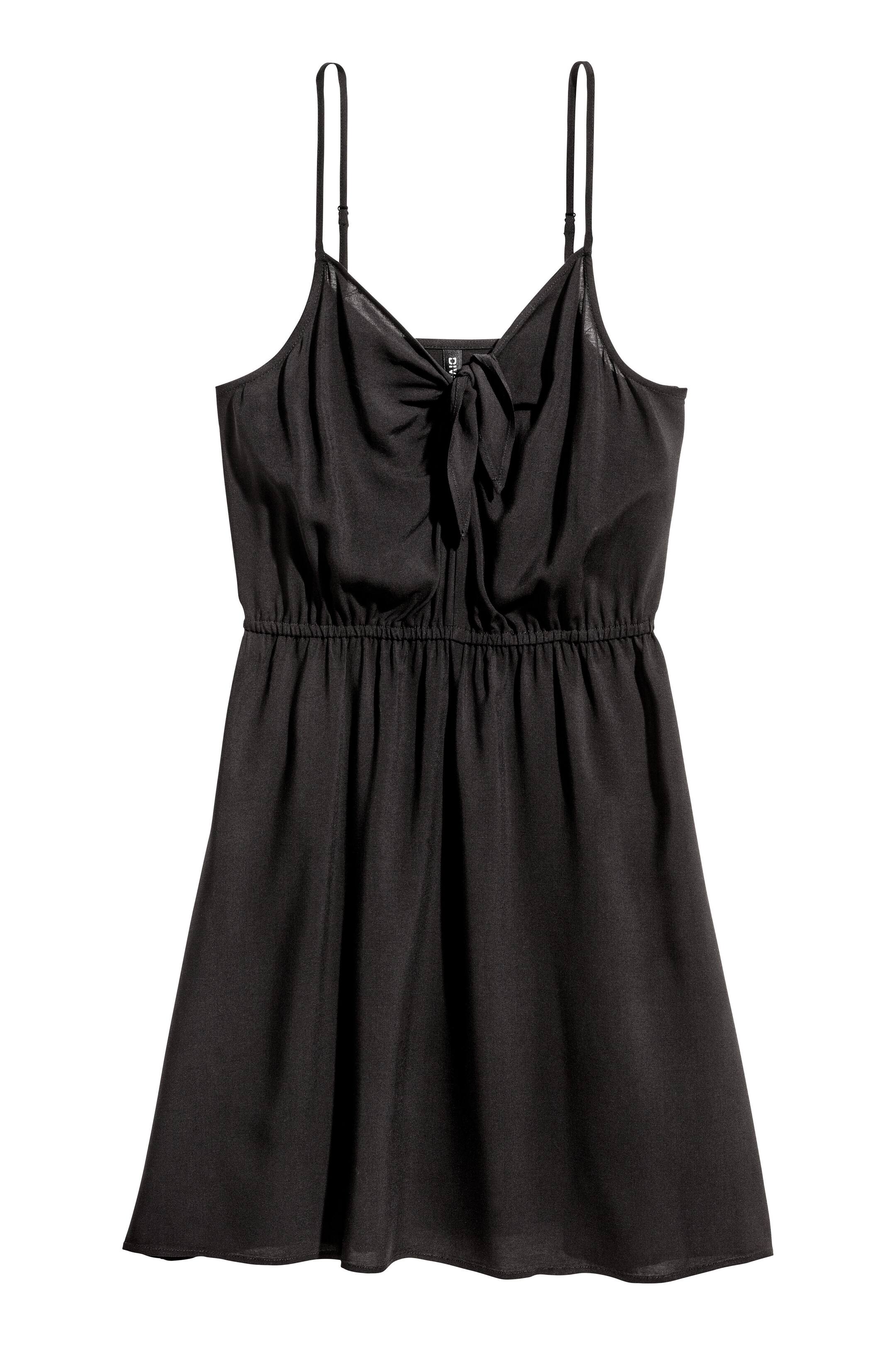View larger image: Tie-detail dress - Black - Ladies | H&M GB 1