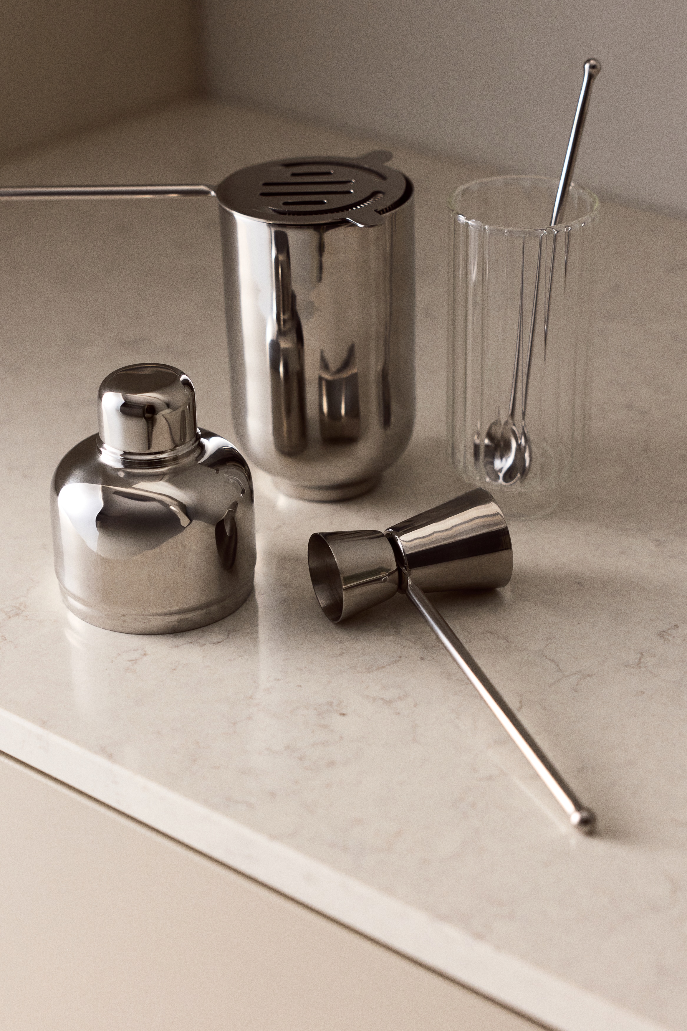 Juego de bar 3 piezas - Plateado