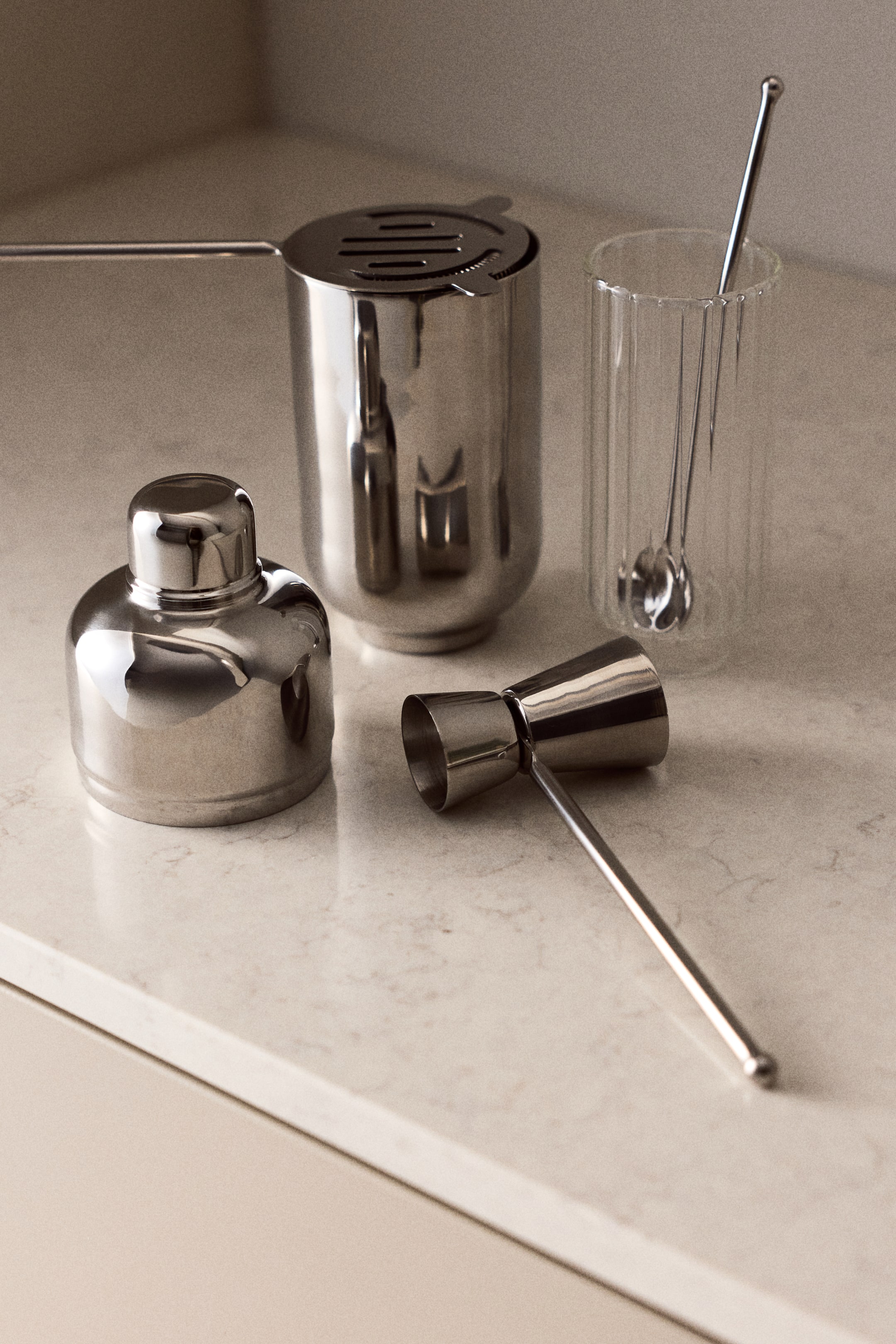 Zobrazit větší obrázek: Trojdílná barová sada - Stříbrná - HOME | H&M CZ 1