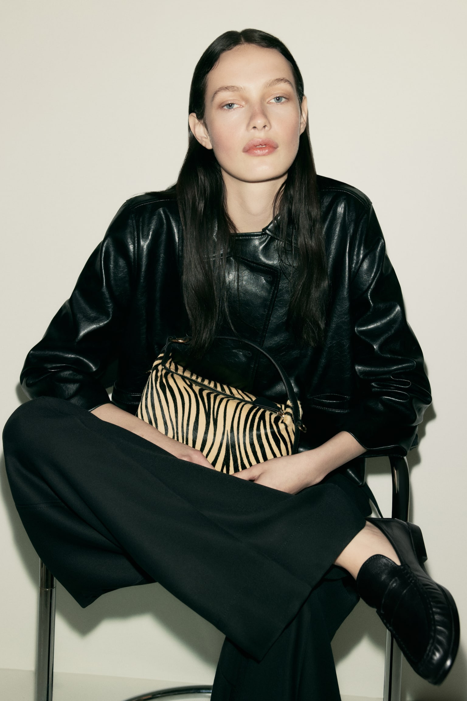 Leather loafers - Black/Dark brown/Burgundy/Beige/Faux leopard/Dark beige - 5